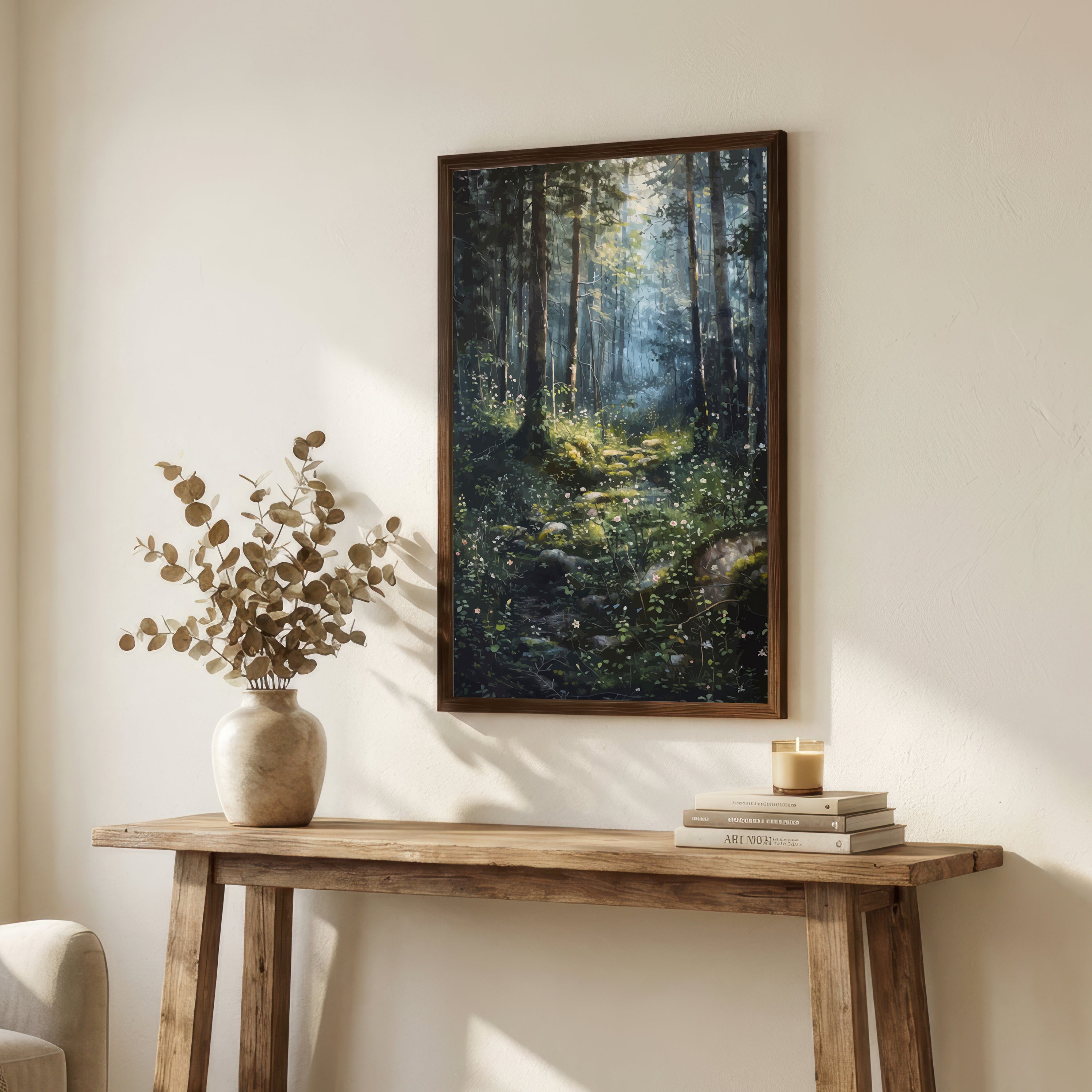 Moody Woodland Forest Art Print