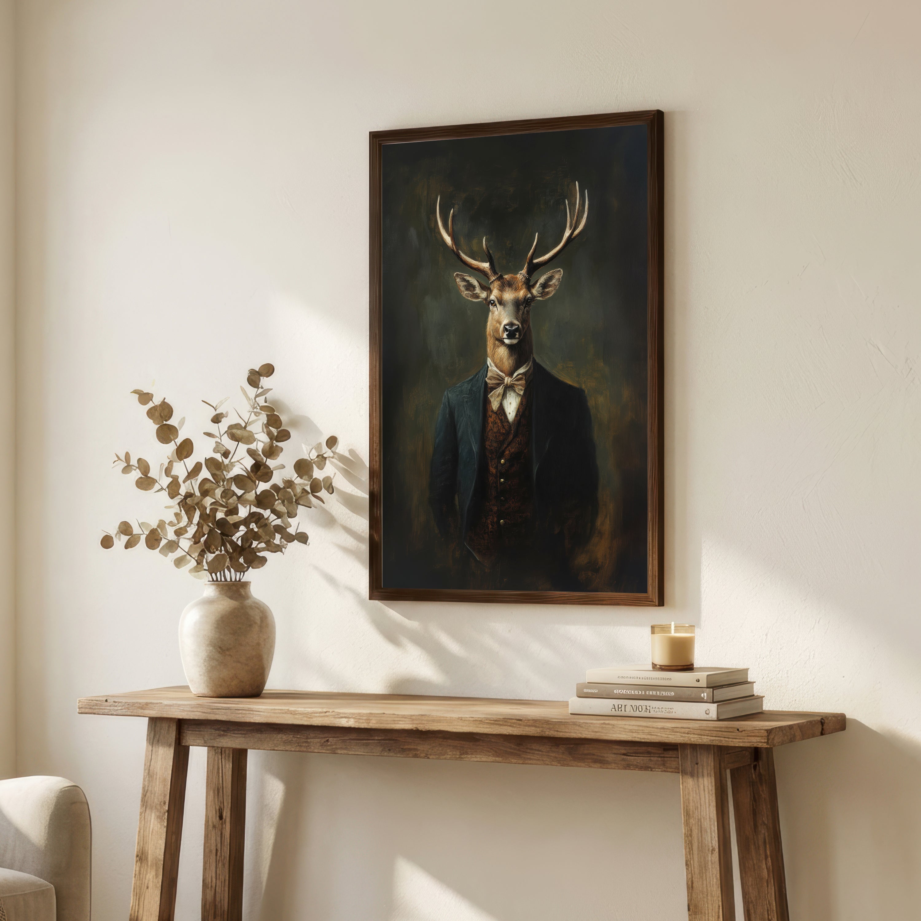 Dapper Stag Dark Academia Art Print