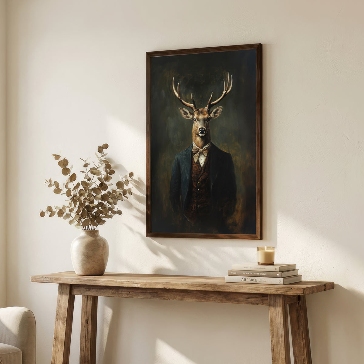 Dapper Stag Dark Academia Art Print