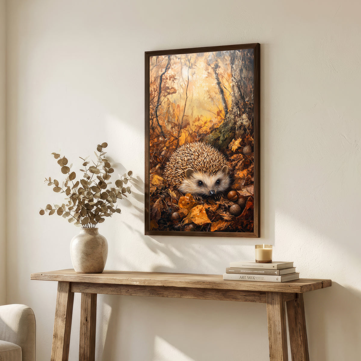 Woodland Hedgehog Art Print