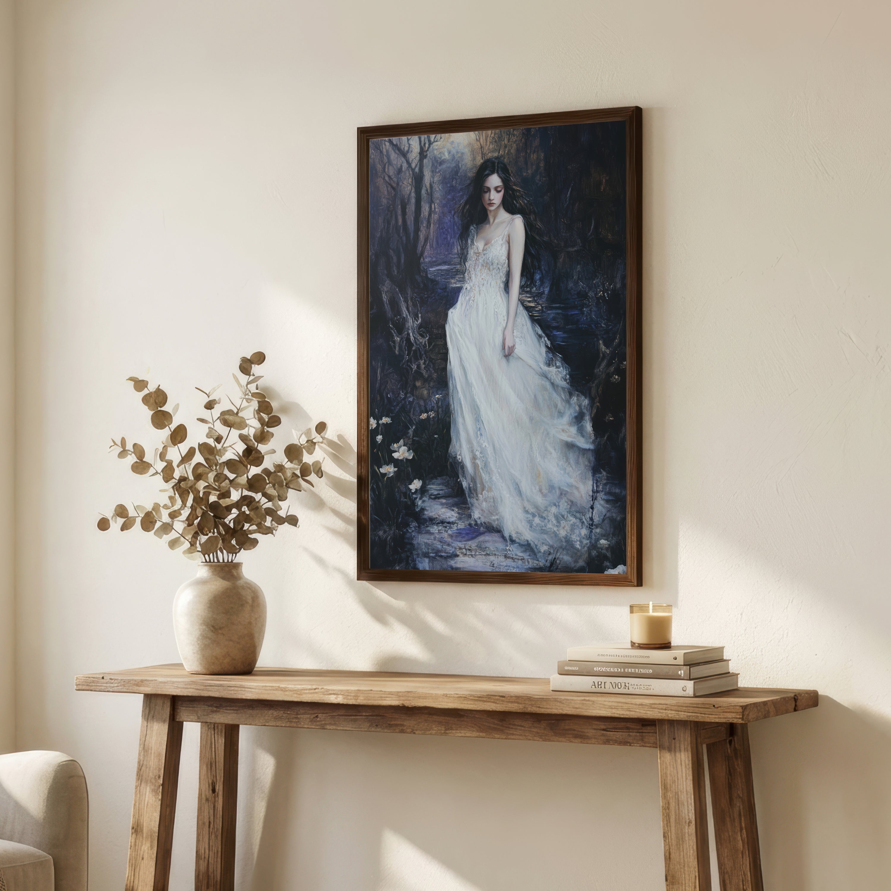 Dark Forest Woman Art Print