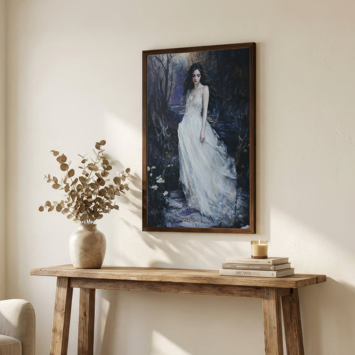 Dark Forest Woman Art Print