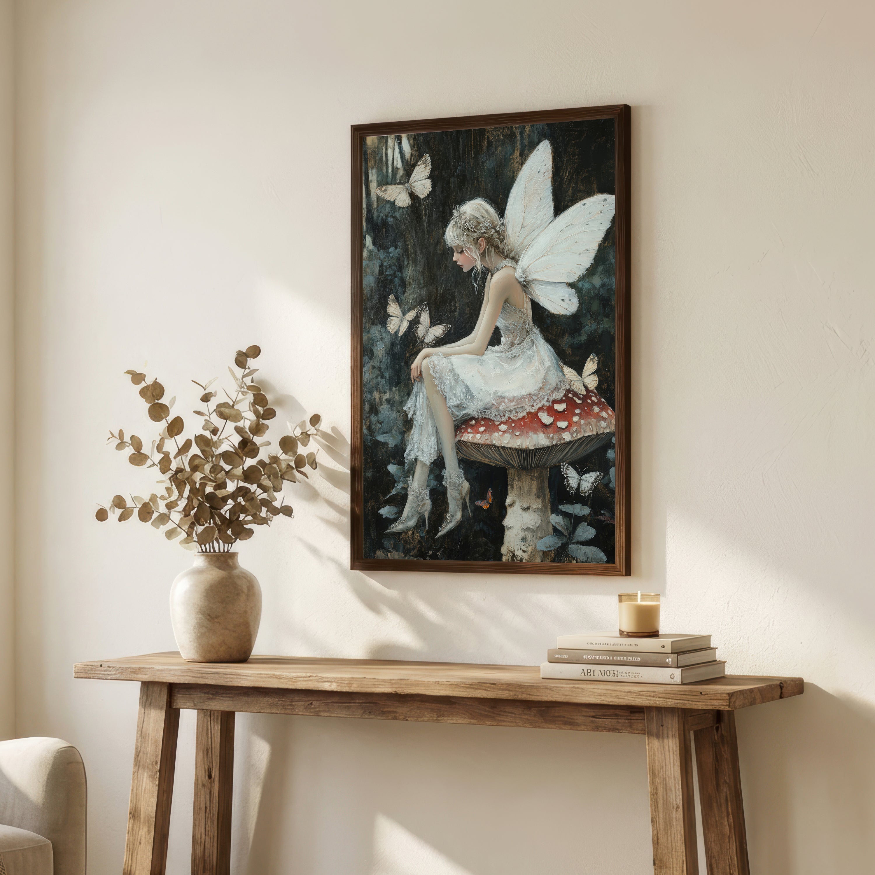 Fairy Girl Mushroom Art Print