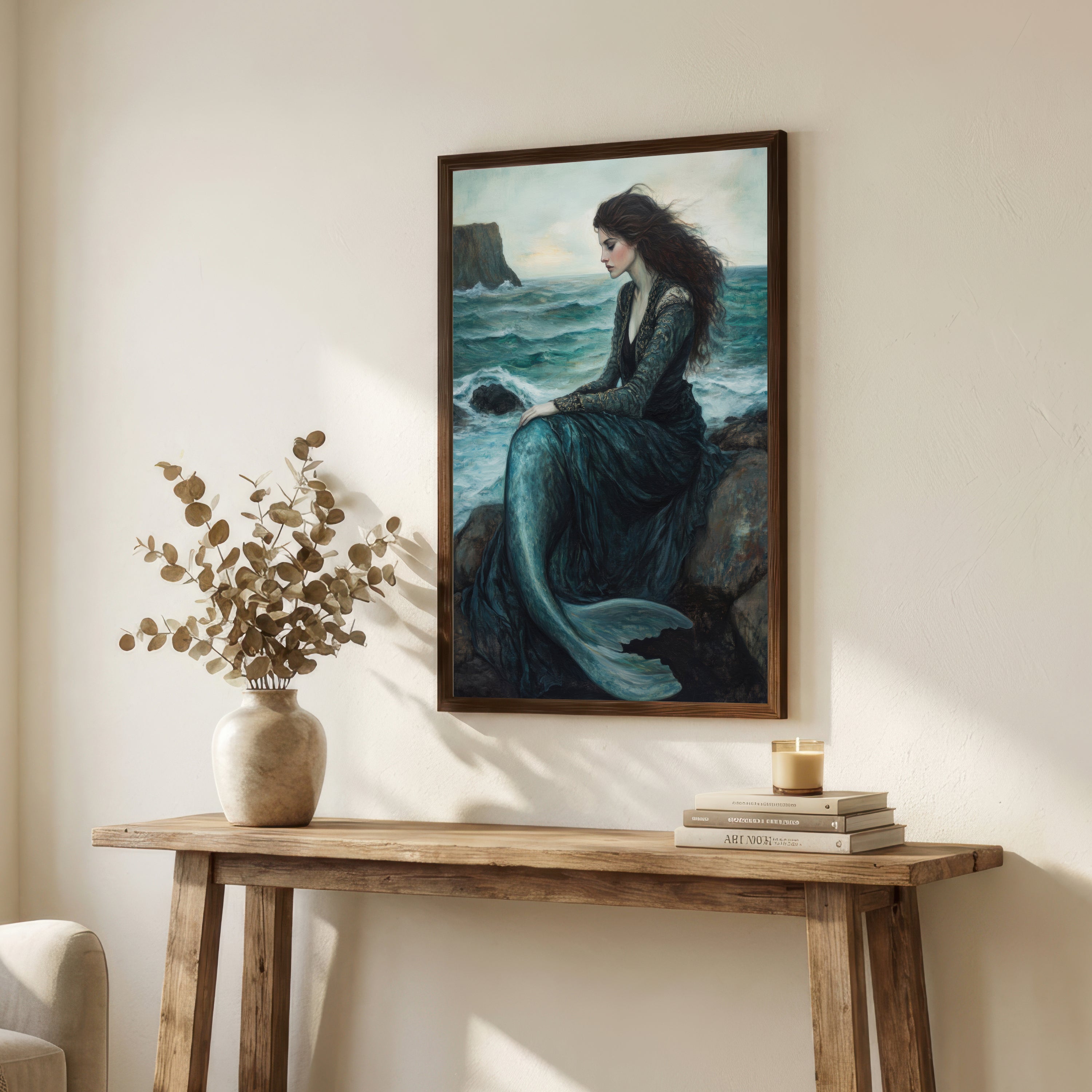 Mermaid Seaside Romantic Art Print