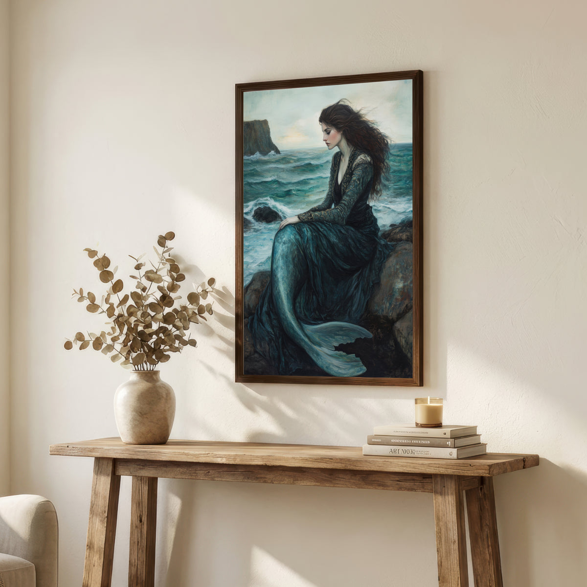 Mermaid Seaside Romantic Art Print