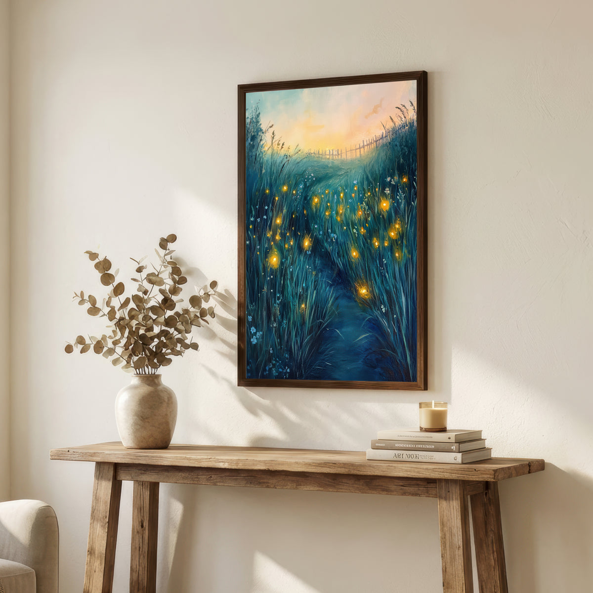 Firefly Meadow Twilight Art Print