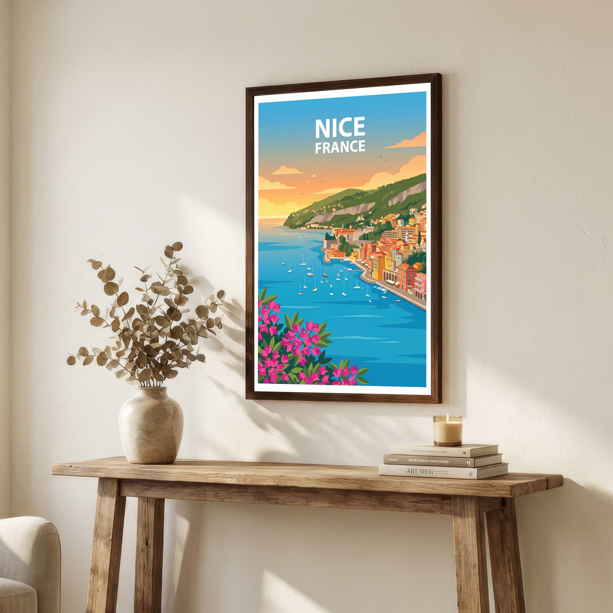 Nice France Travel Poster