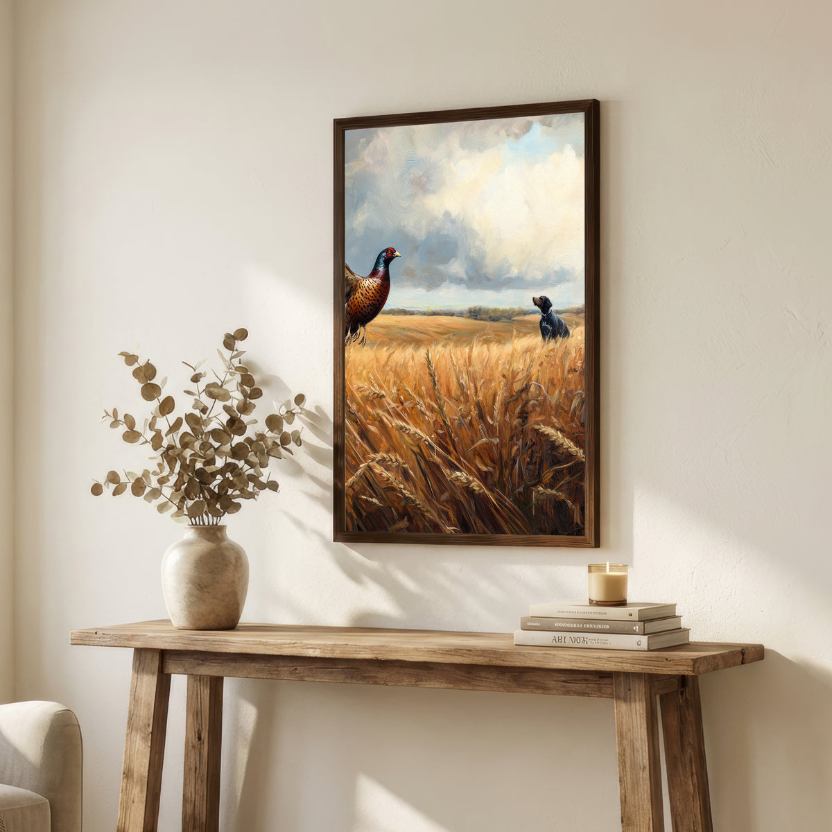 Flying Pheasant Countryside Art Print