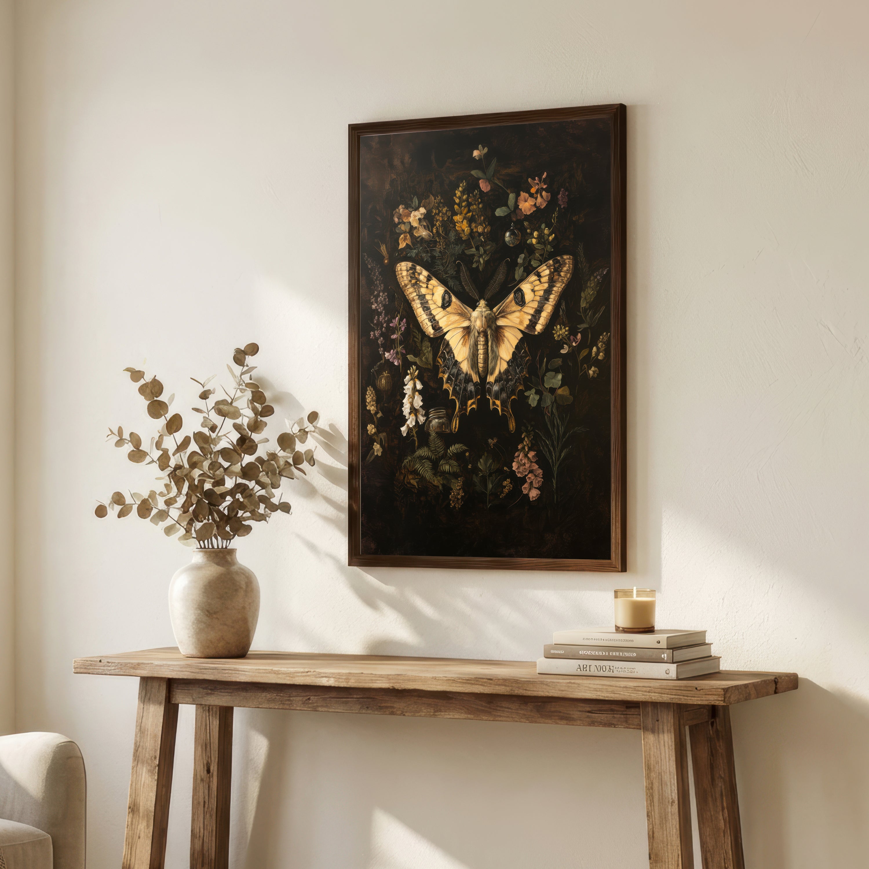 Vintage Moth Botanical Art Print