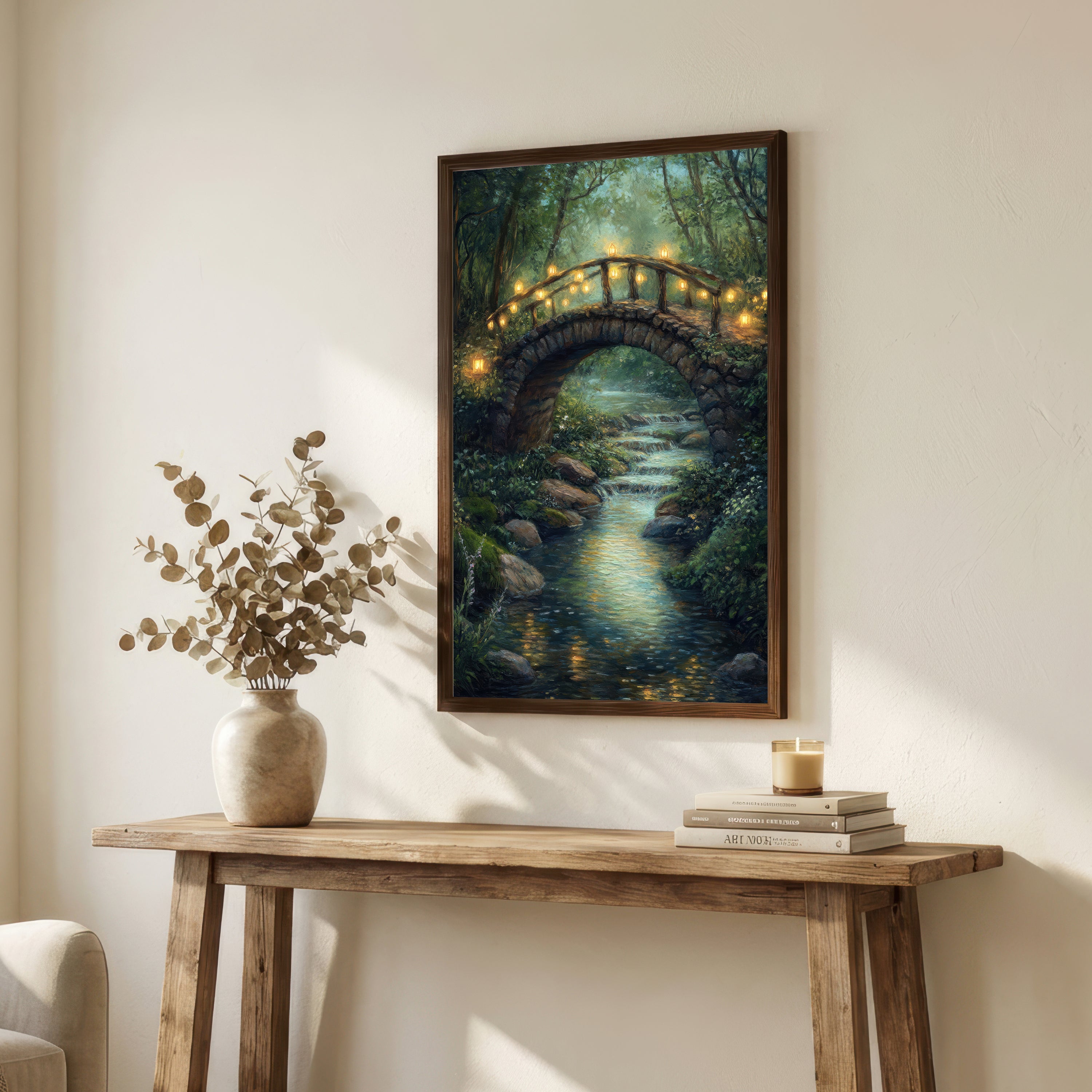 Enchanted Forest Bridge Art Print
