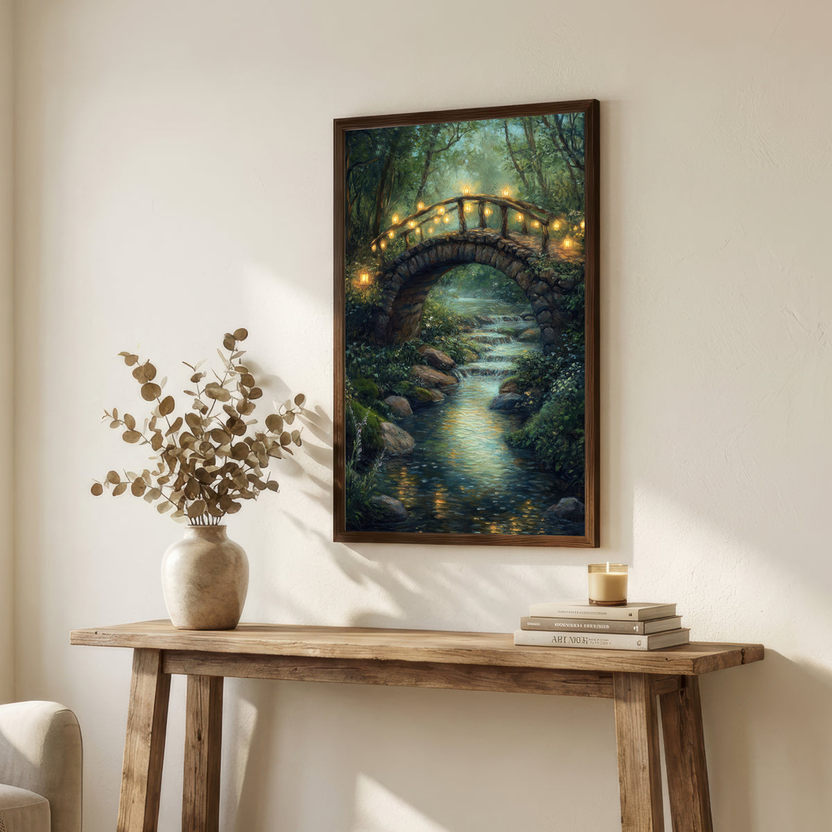 Enchanted Forest Bridge Art Print
