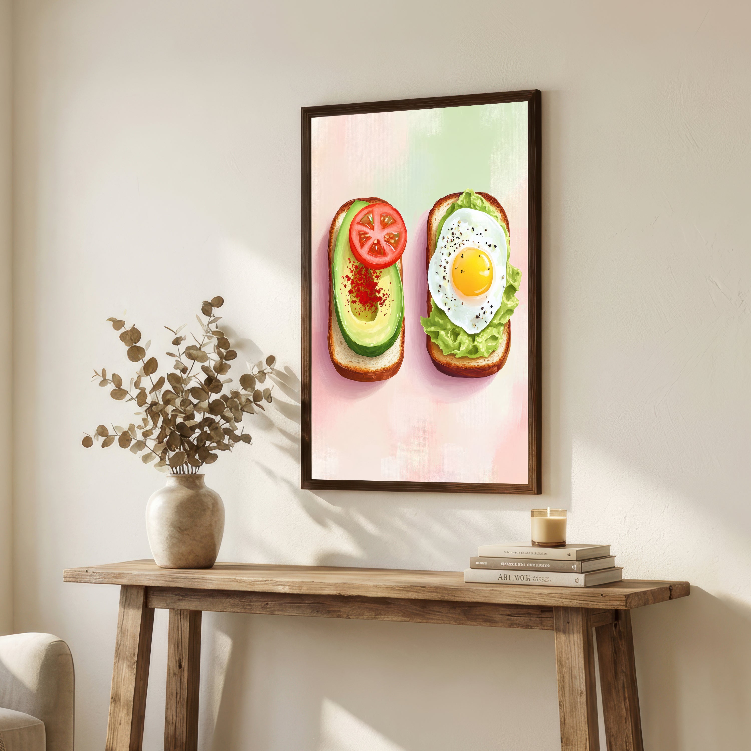 Avocado and Egg Toast Art Print