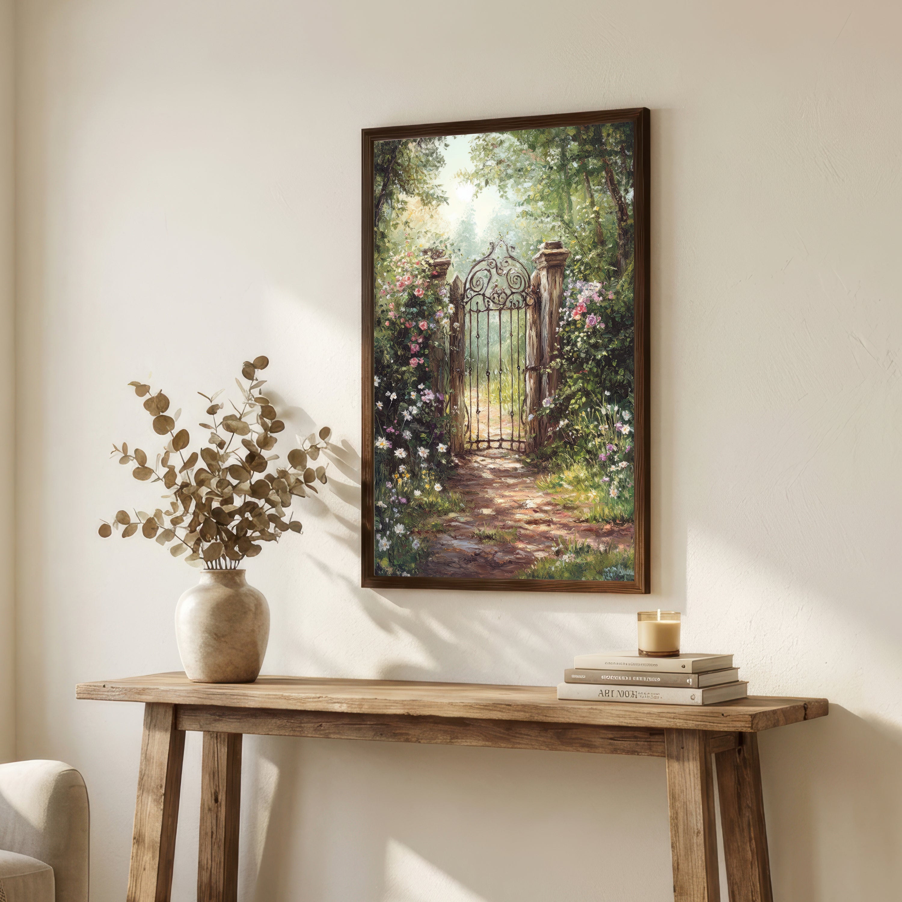 Cottage Garden Gate Art Print