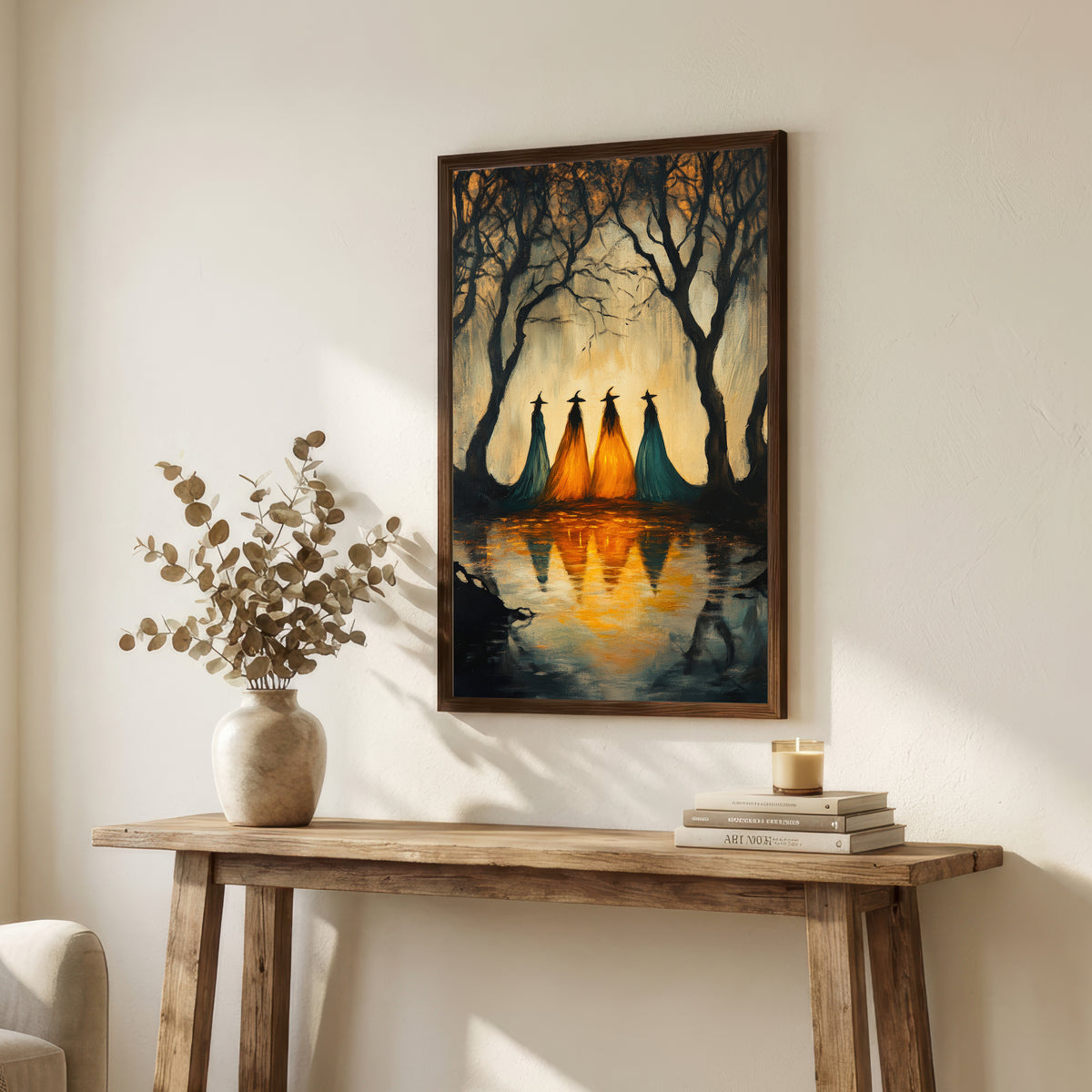 Four Witches Forest Art Print