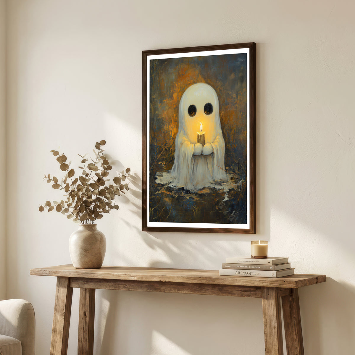 Ghost Holding Candle Art Print