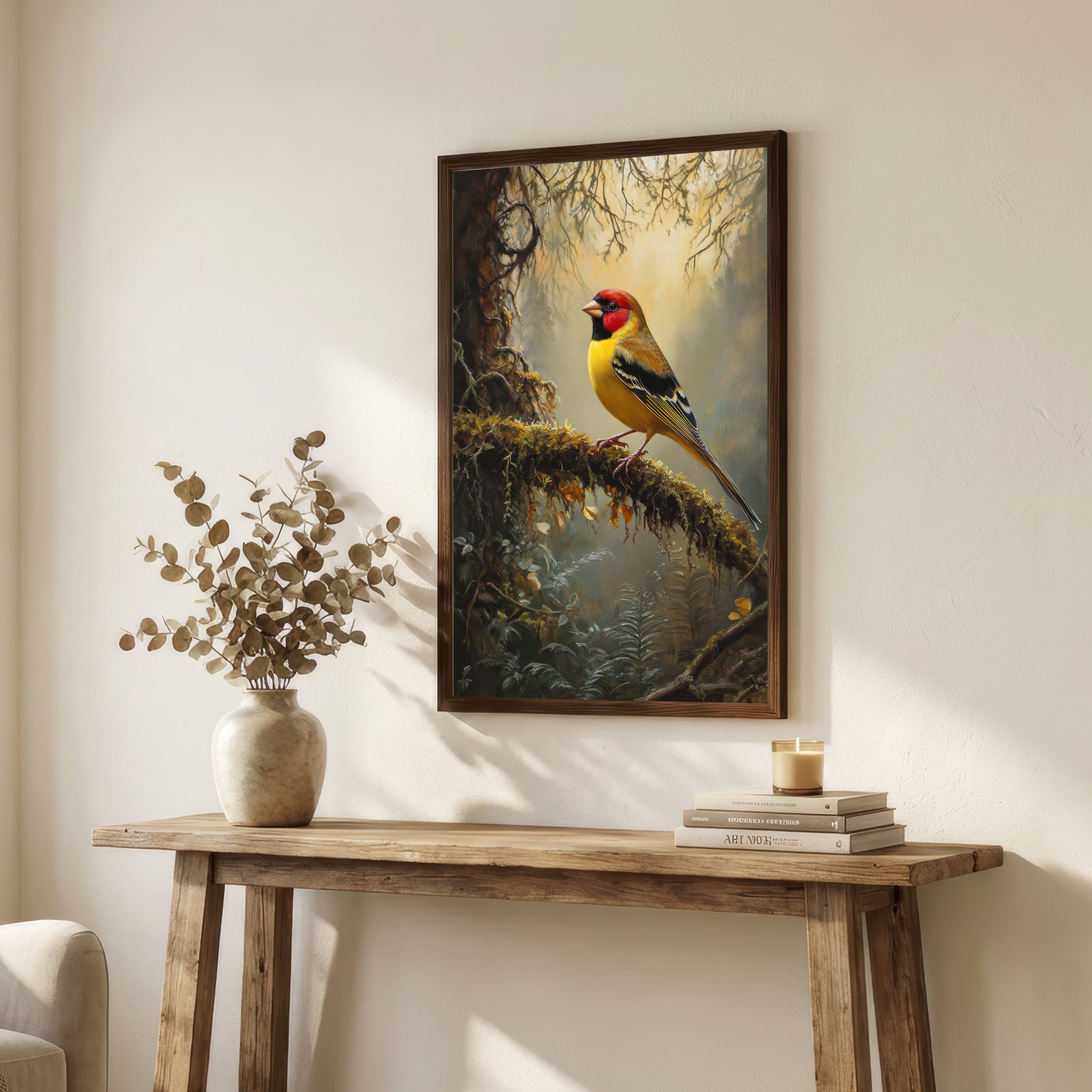 European Goldfinch Woodland Art Print