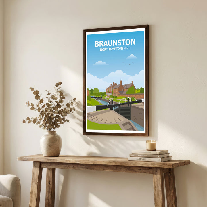 Braunston Northamptonshire Canal Village Print – England Travel Wall Art