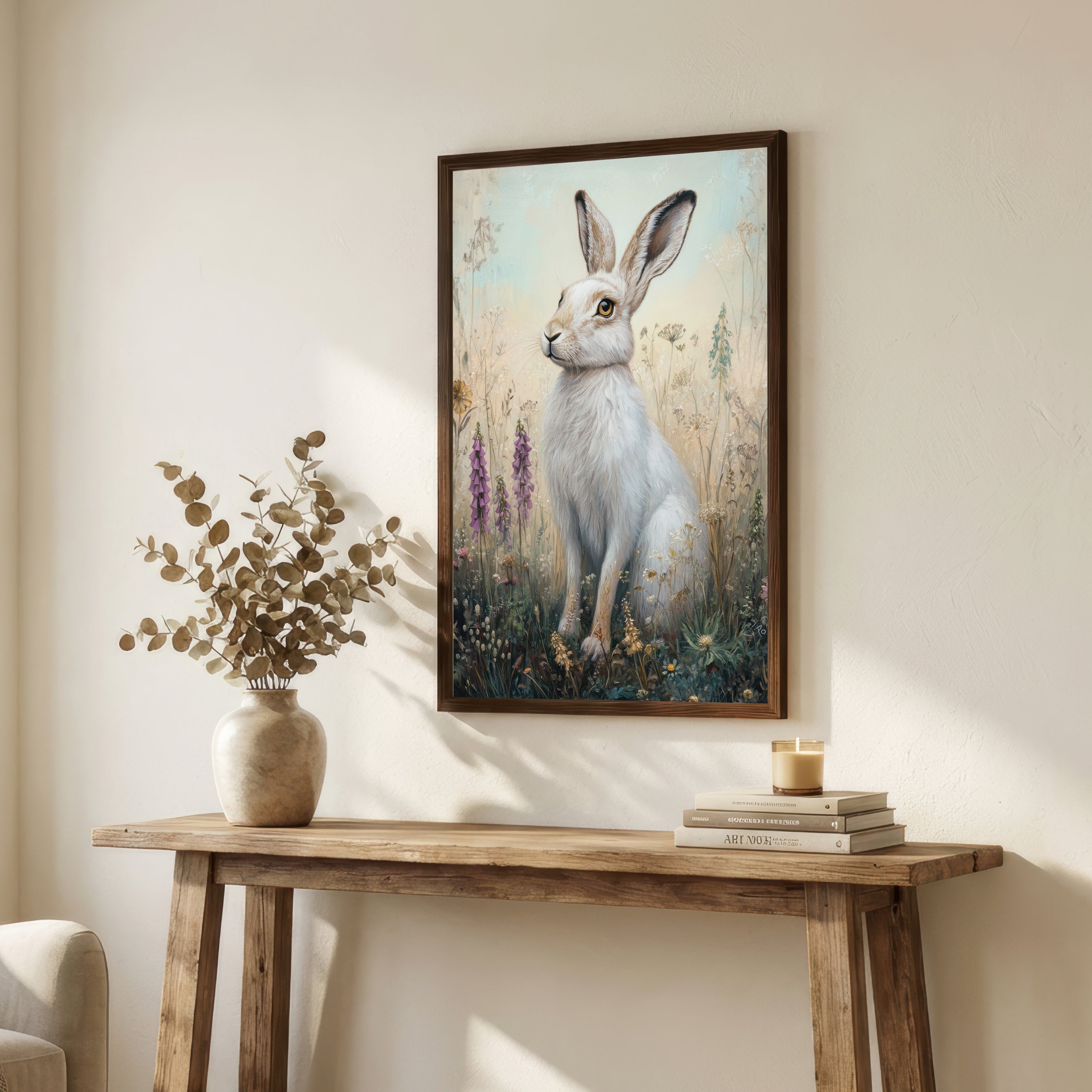 Wild Hare Meadow Art Print