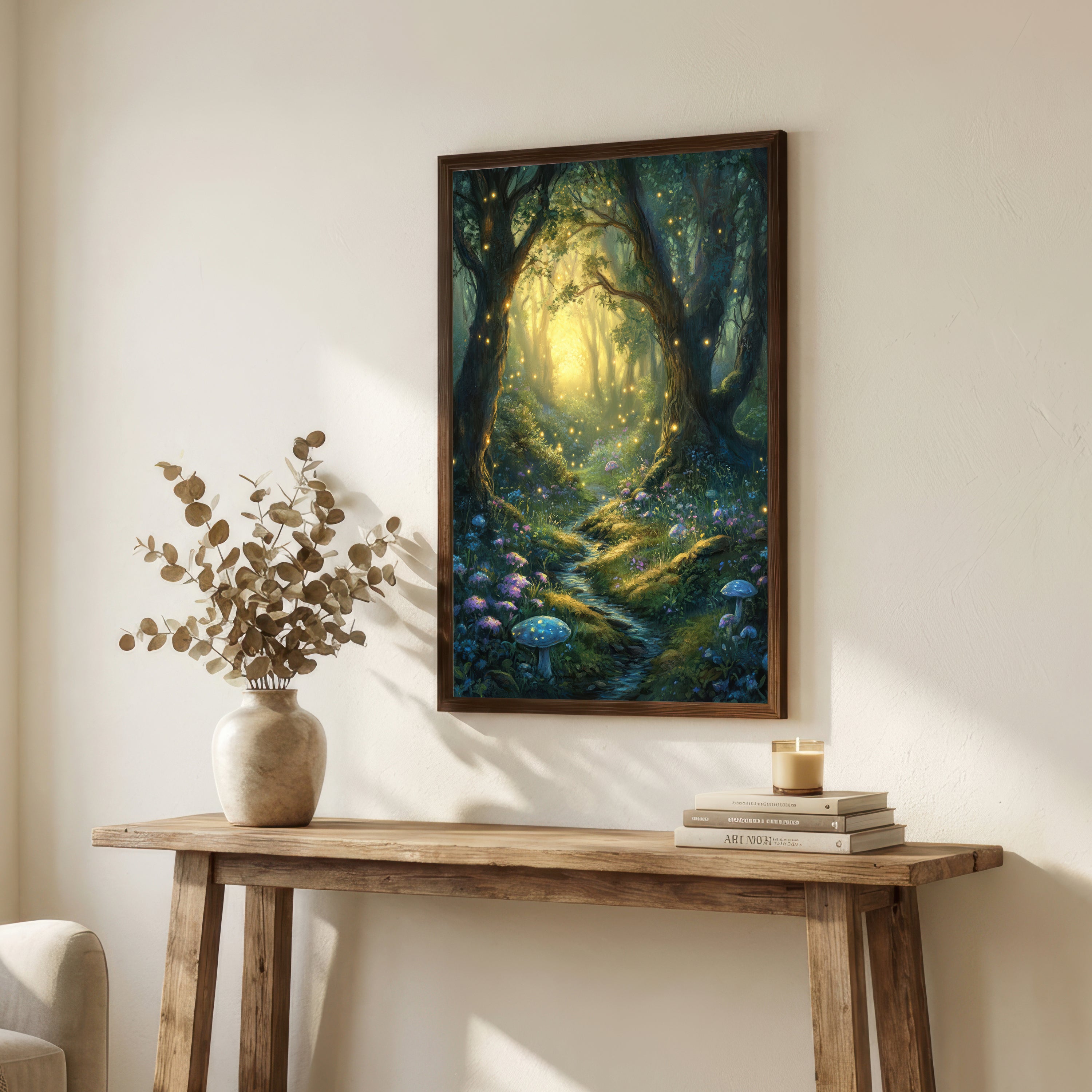 Enchanted Forest Firefly Art Print
