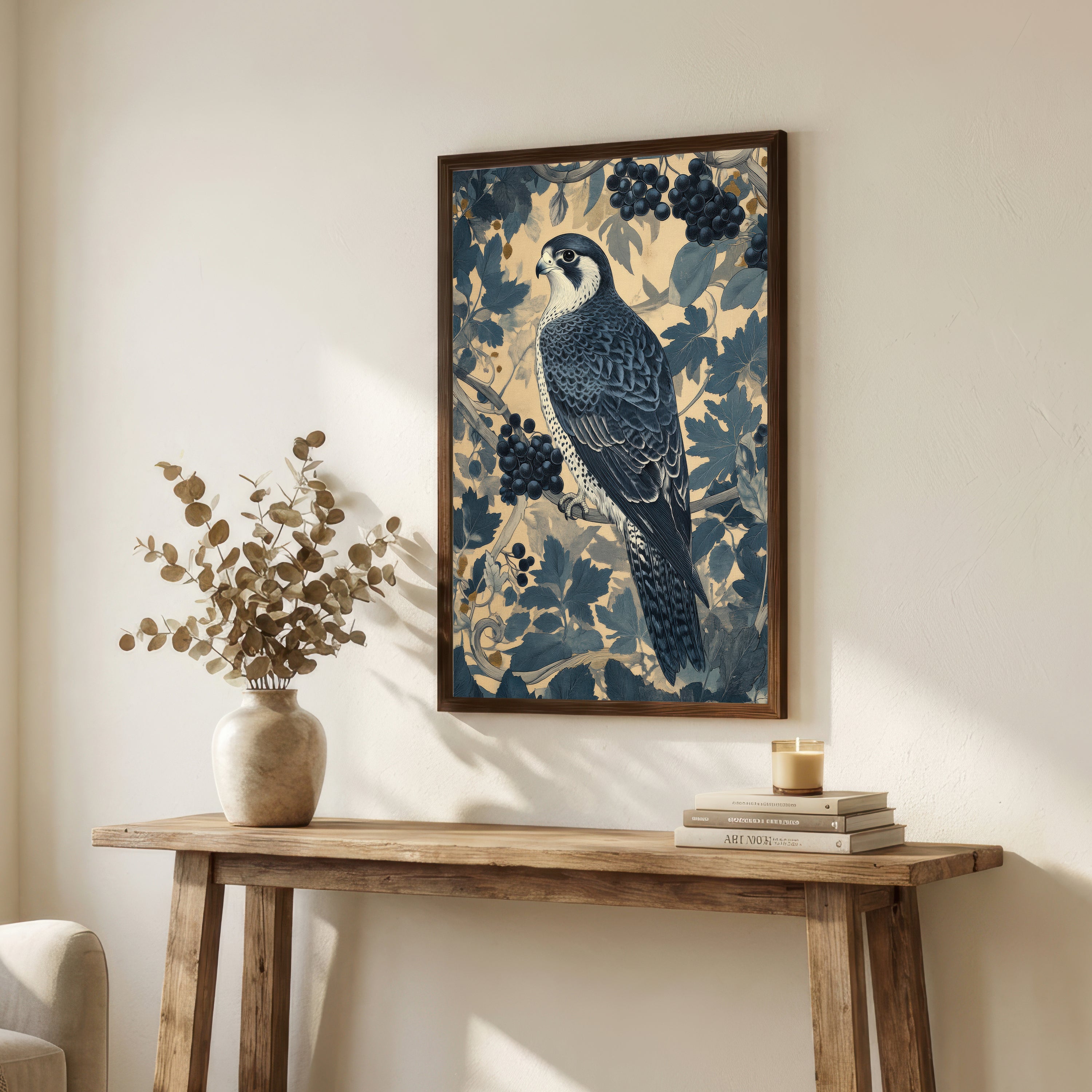 Peregrine Falcon Botanical Art Print