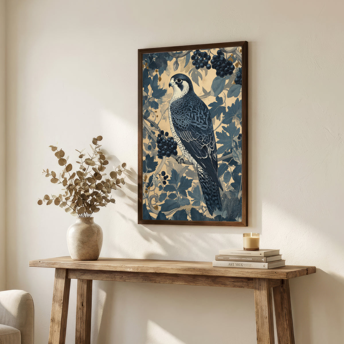 Peregrine Falcon Botanical Art Print