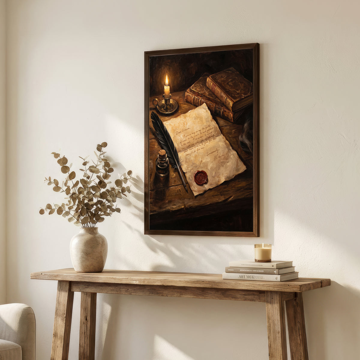 Dark Academia Letter Writing Art Print