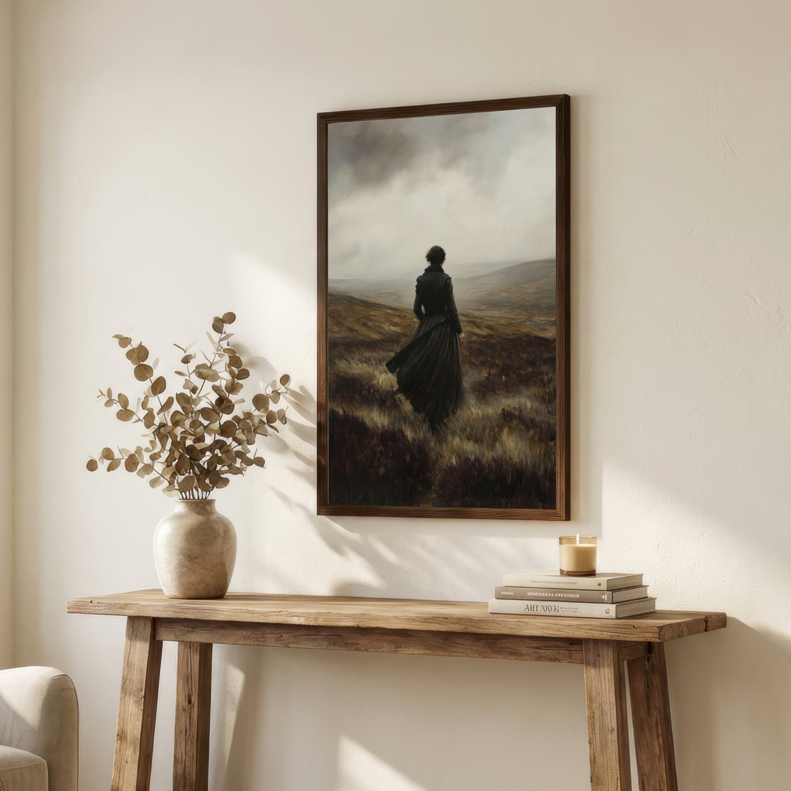 Gothic Woman on the Moor Art Print