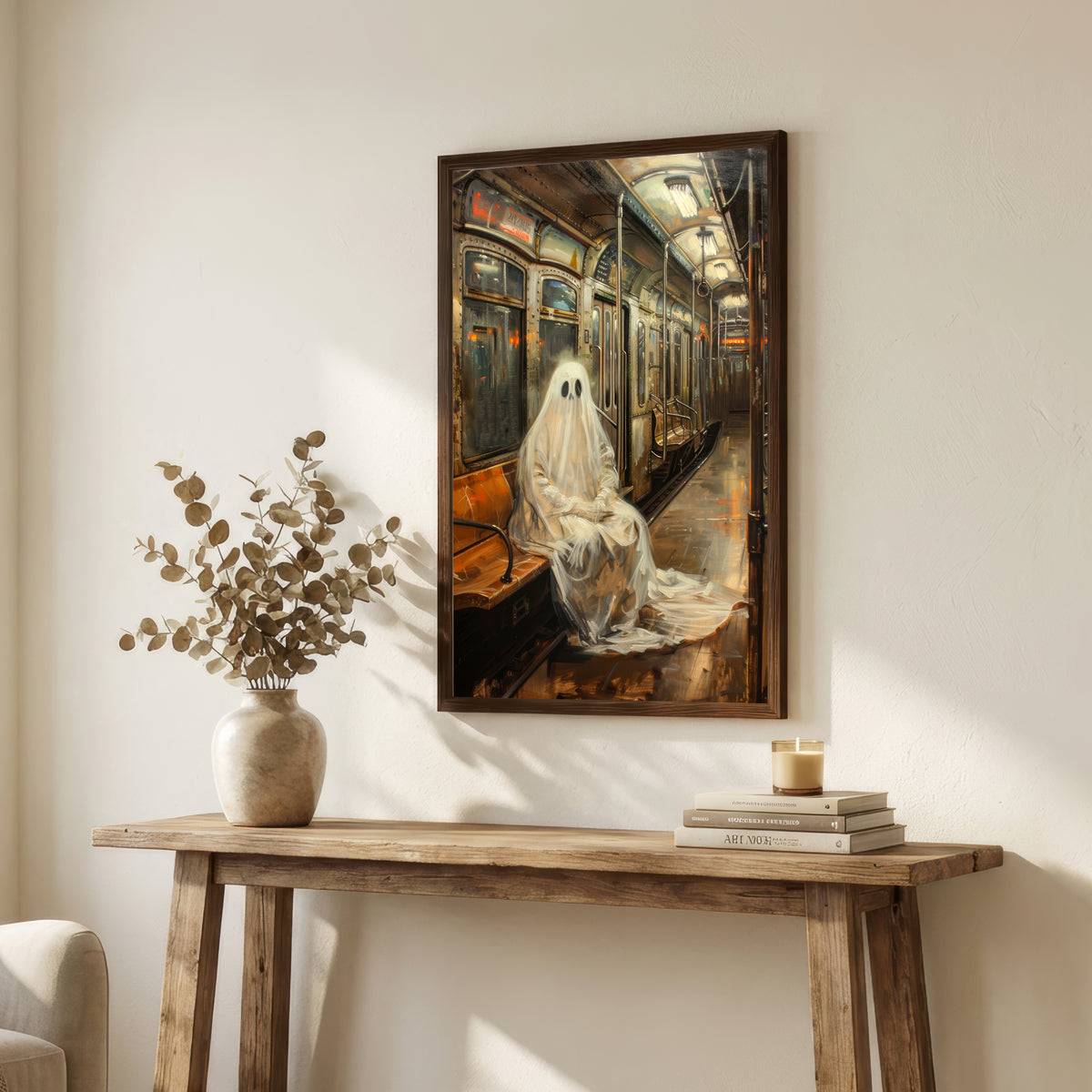 Ghost on the Subway Art Print
