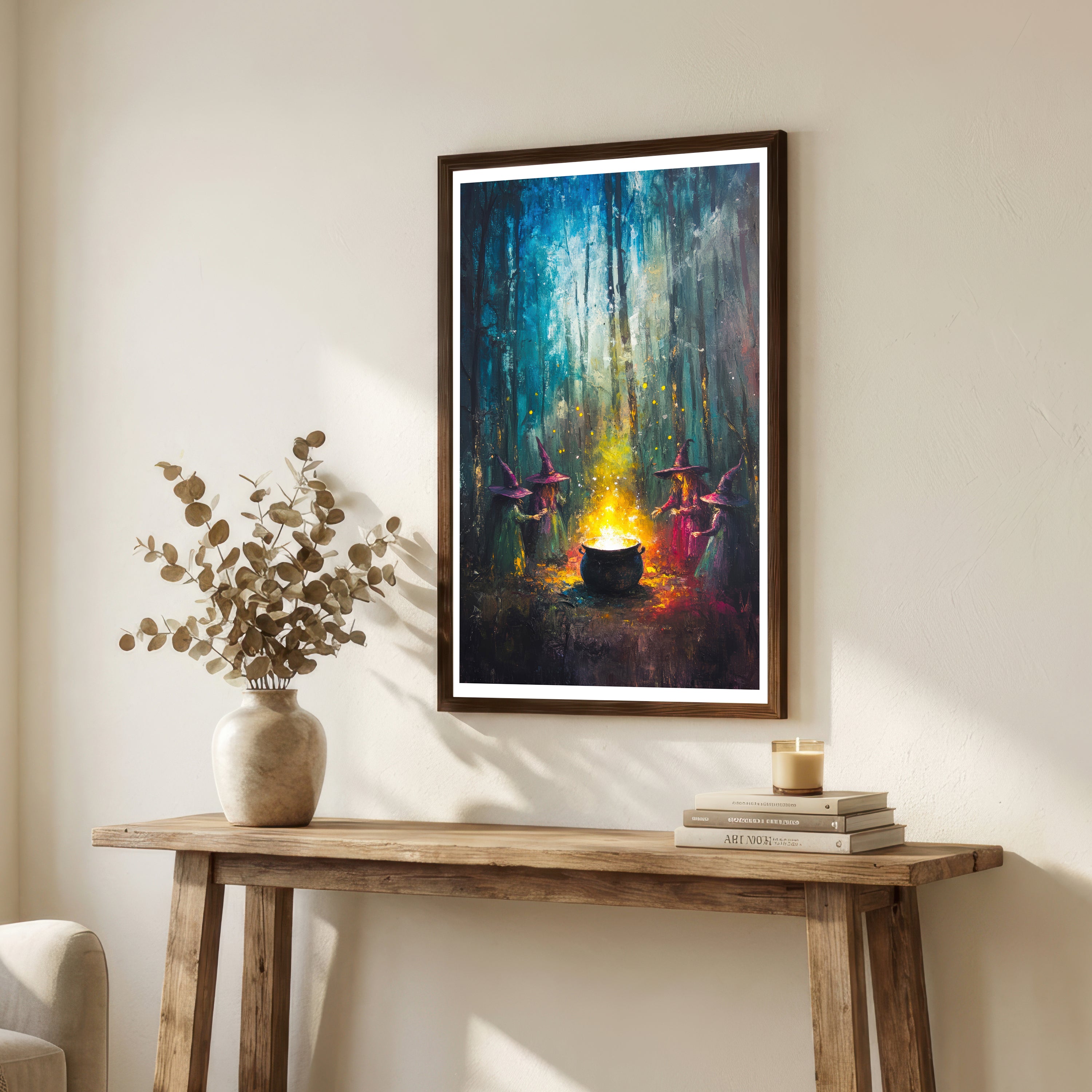 Witches Around a Cauldron Art Print