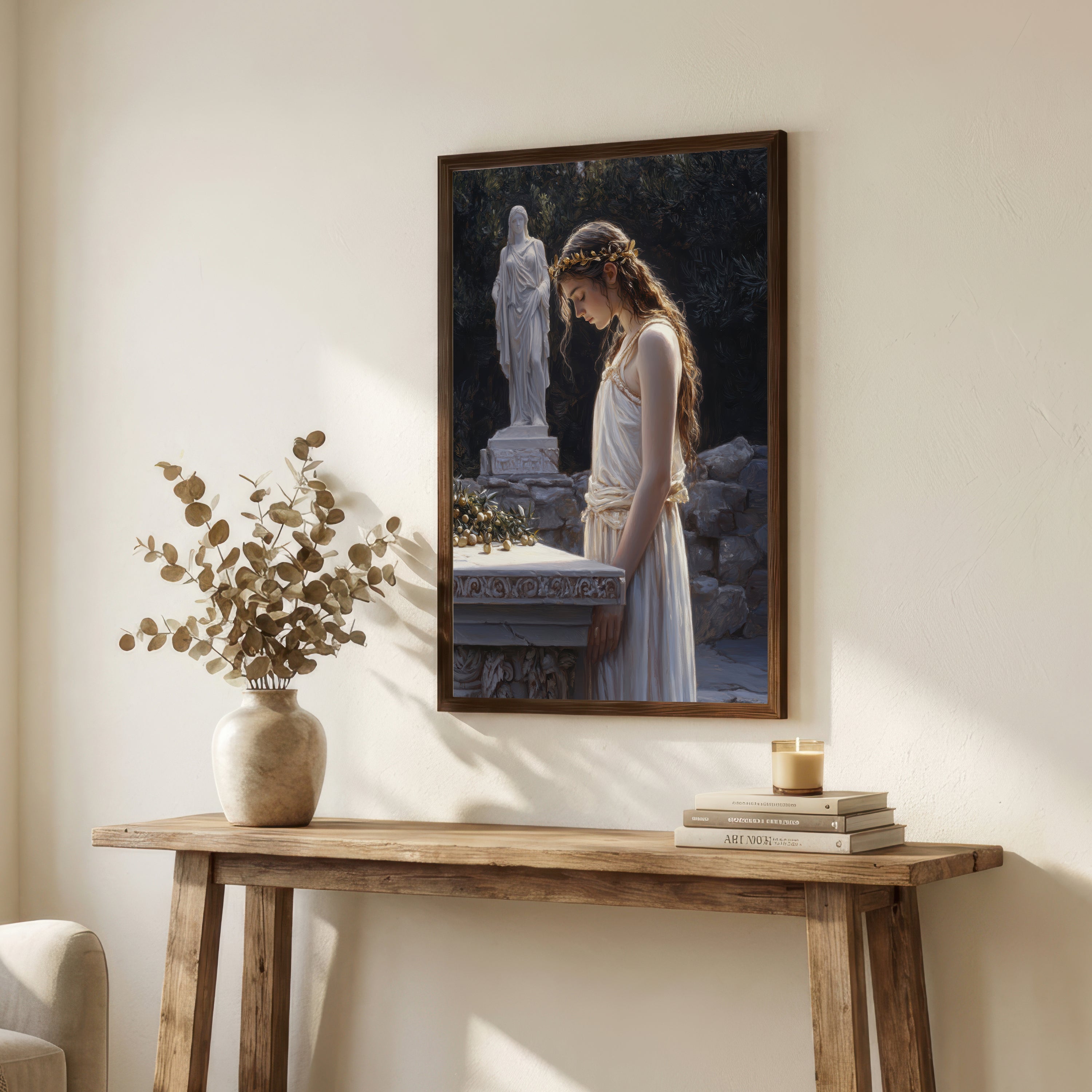 Classical Woman Romantic Art Print