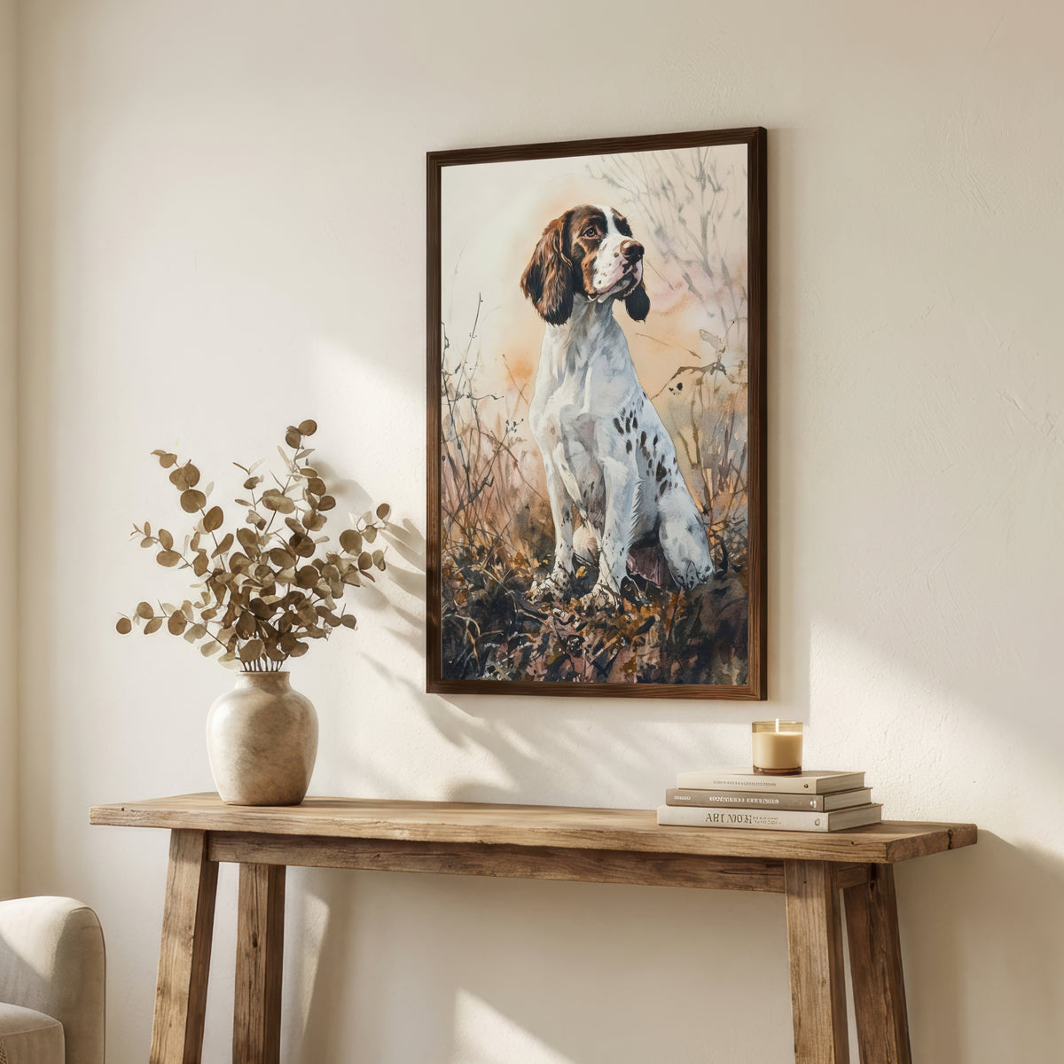 Watercolour Spaniel Dog Art Print