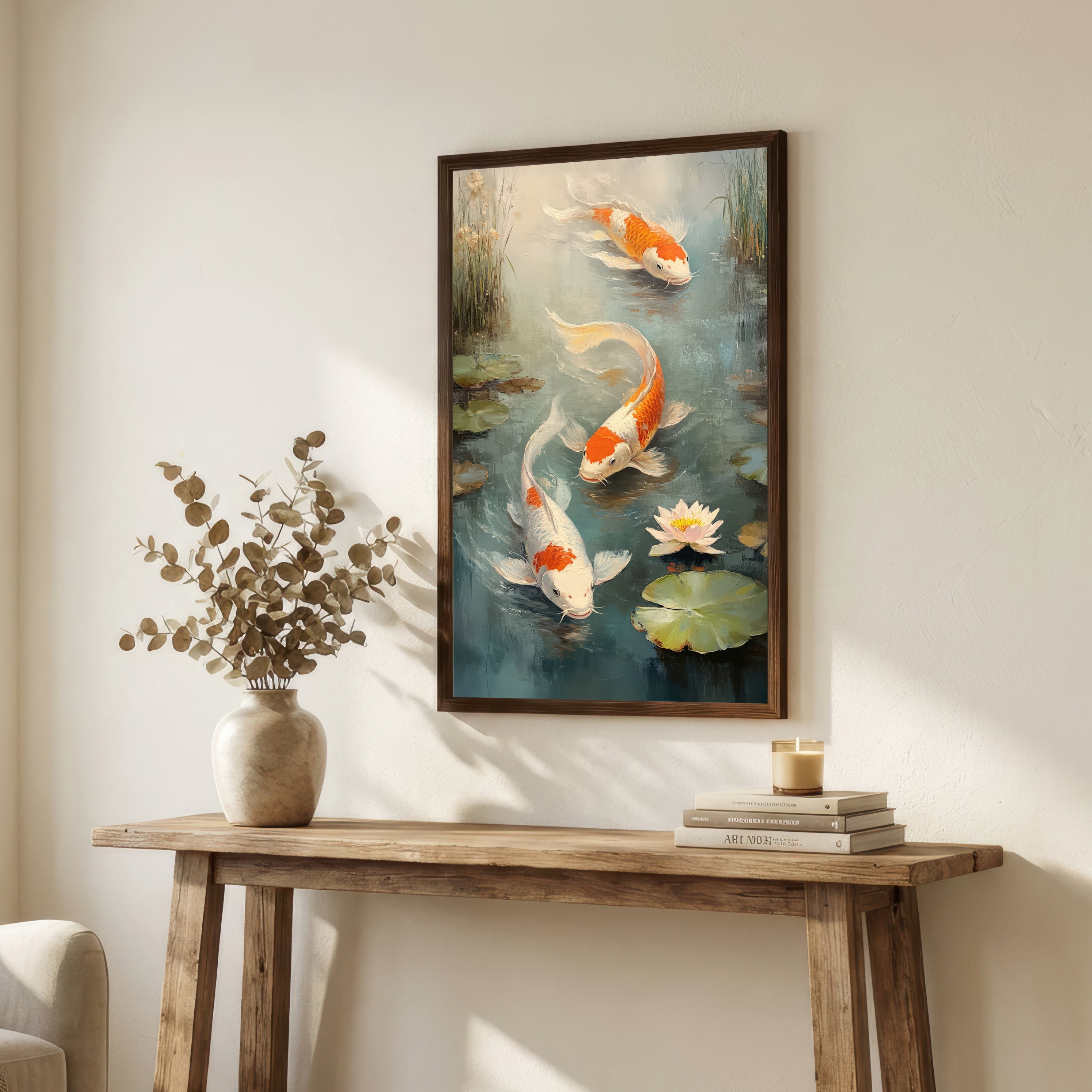 Koi Pond Impressionist Art Print