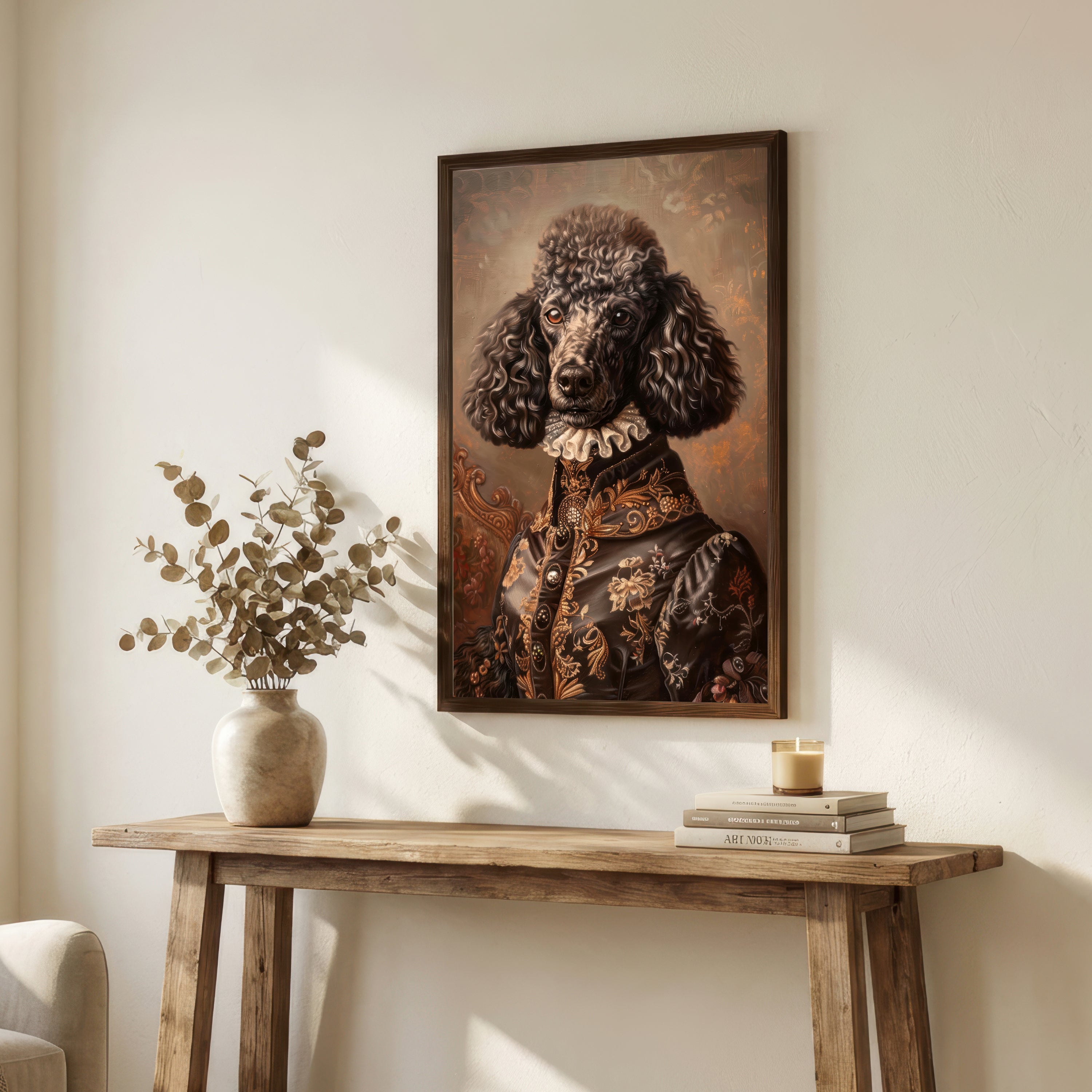 Victorian Poodle Portrait Art Print