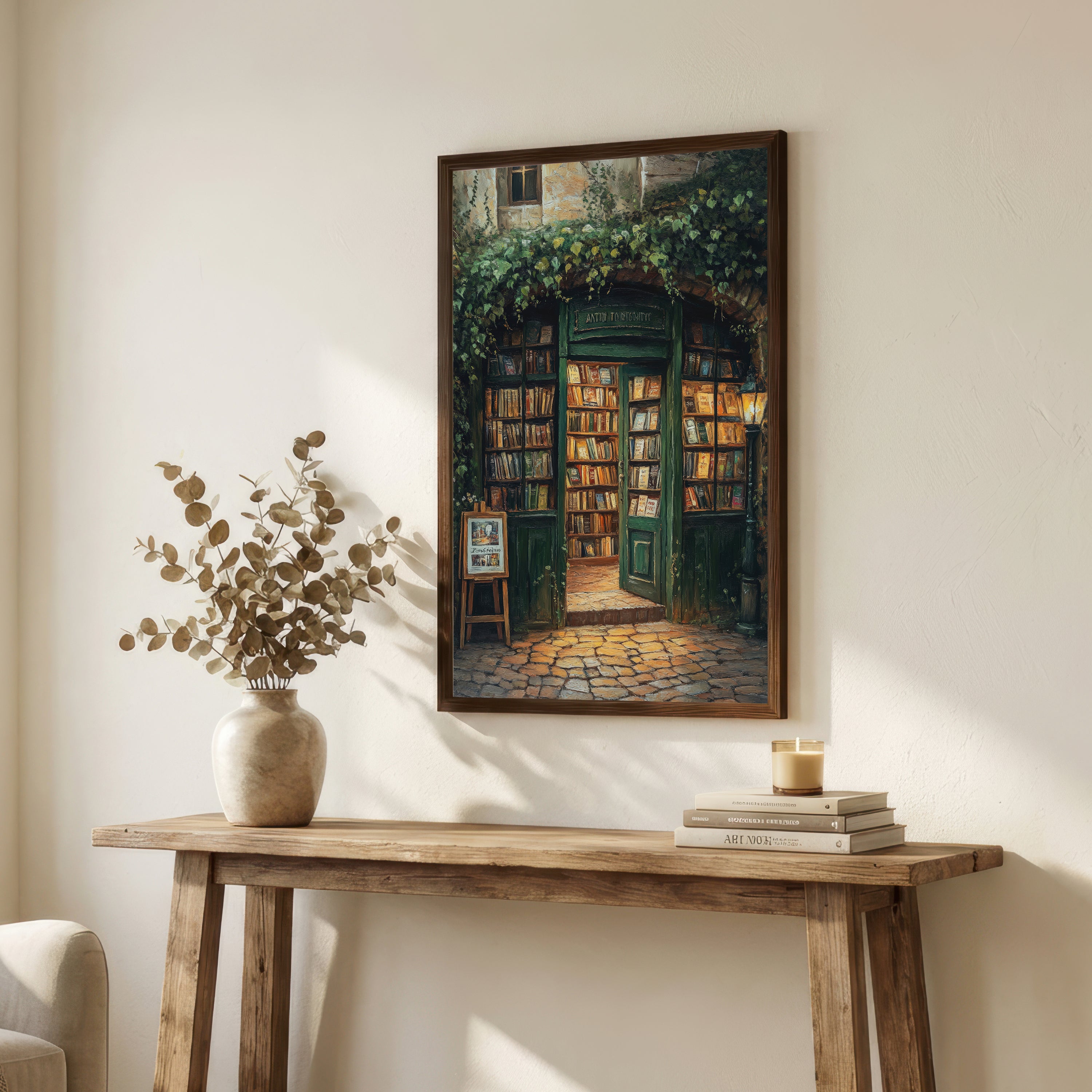 Ivy-Covered Bookshop Art Print