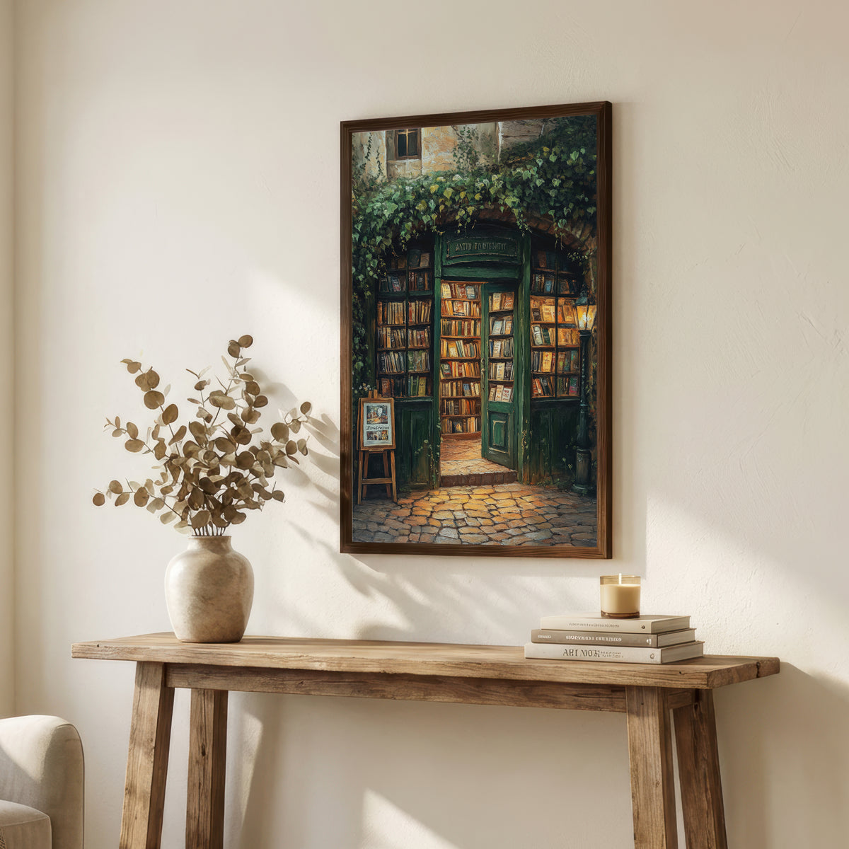 Ivy-Covered Bookshop Art Print