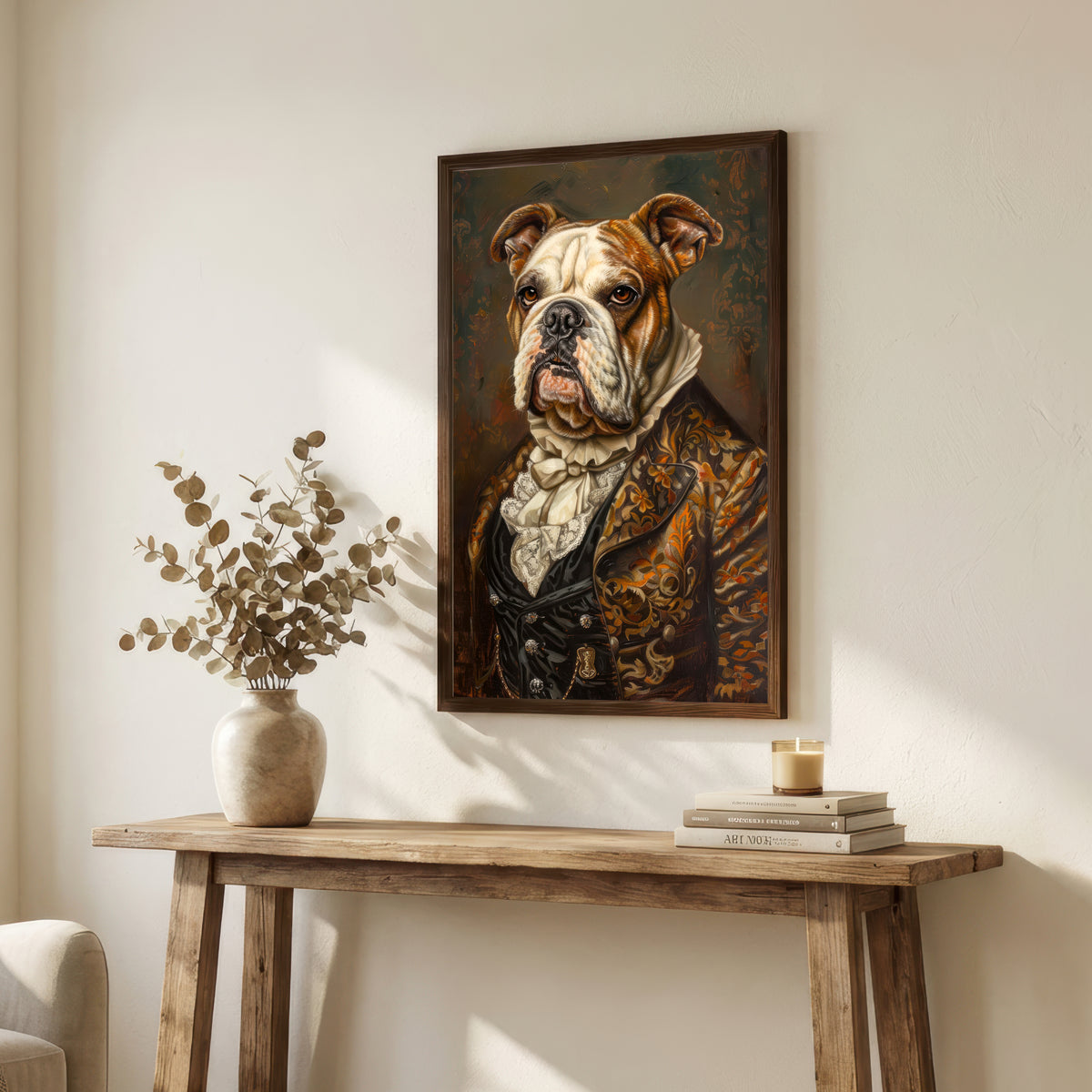 Victorian Bulldog Portrait Art Print