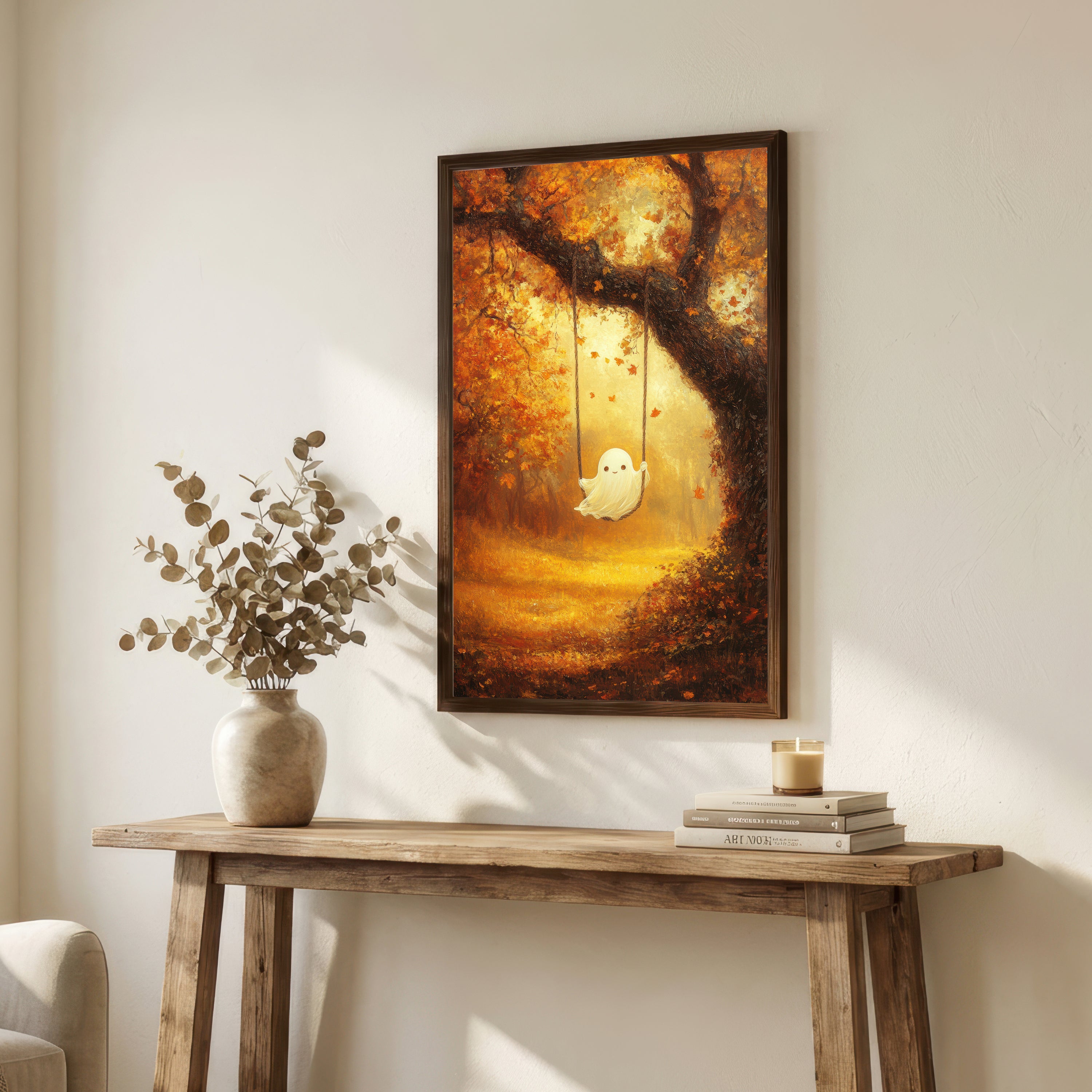 Whimsical Ghost Swing Art Print