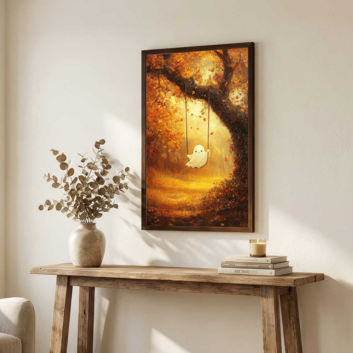 Whimsical Ghost Swing Art Print