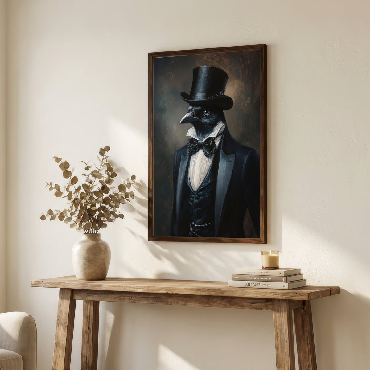 Raven Gentleman Dark Academia Art Print