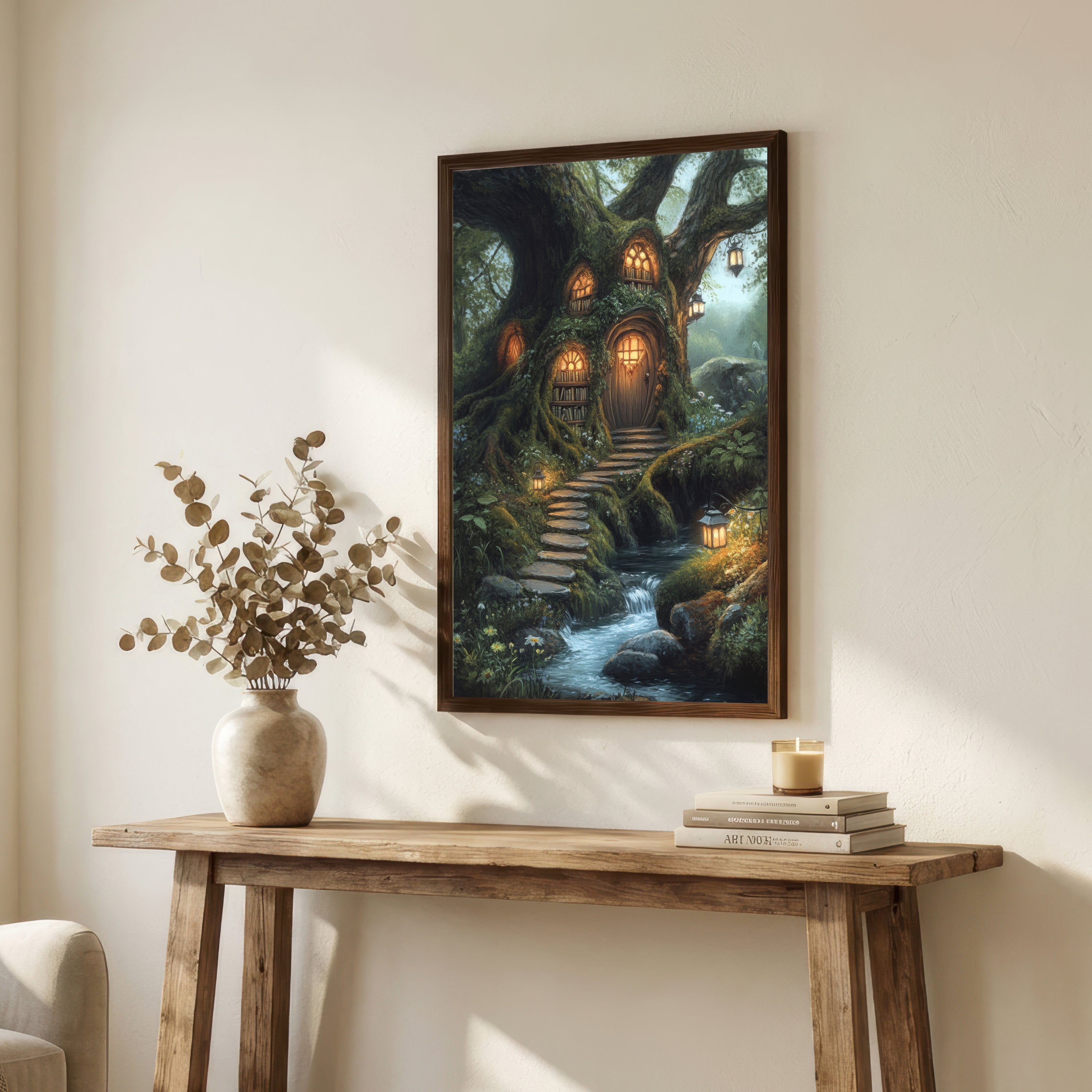 Enchanted Treehouse Woodland Art Print