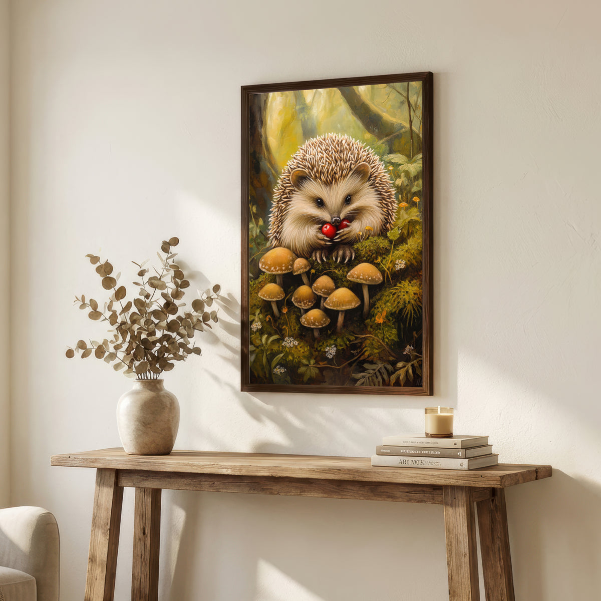 Whimsical Hedgehog Woodland Art Print