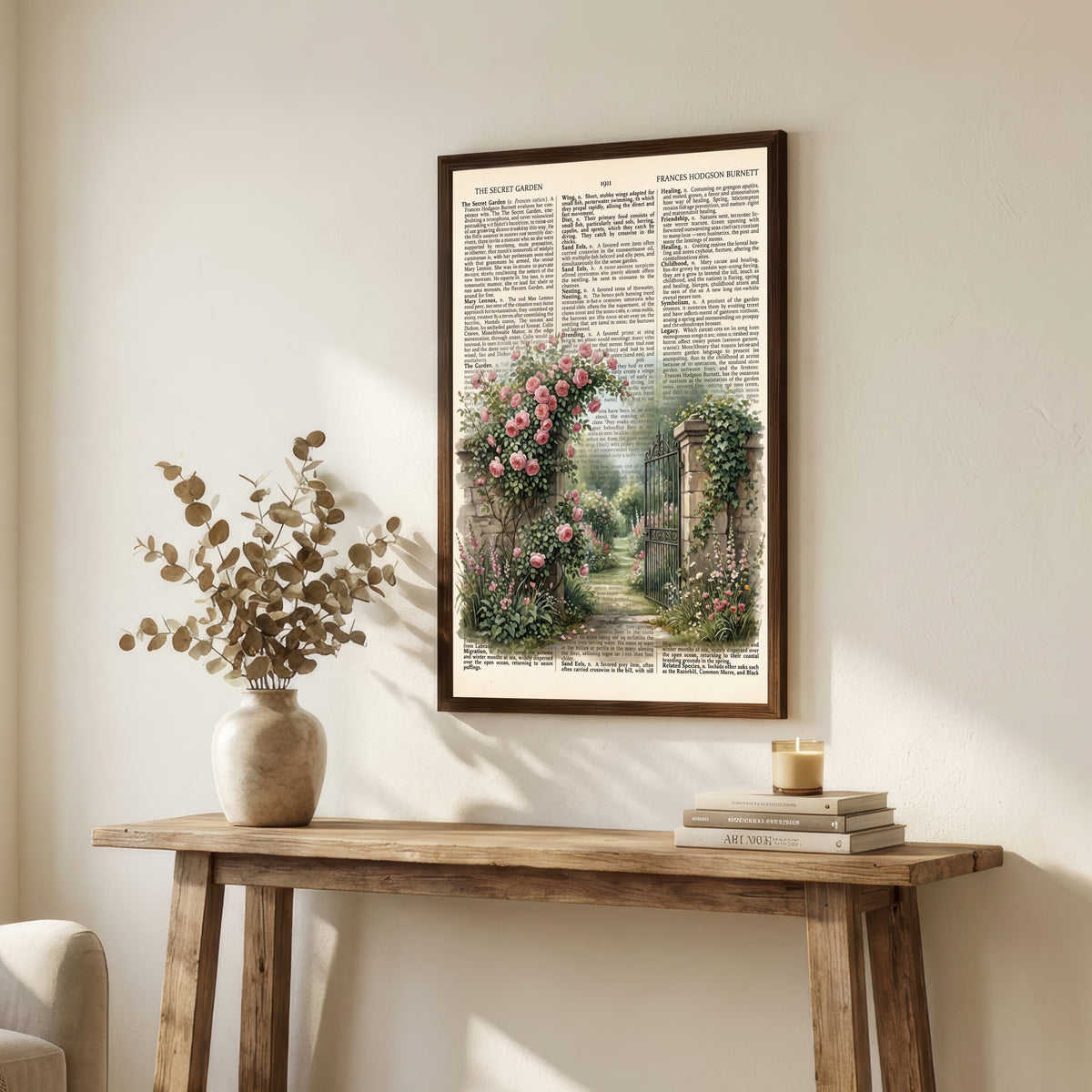 Secret Garden Rose Gate Art Print