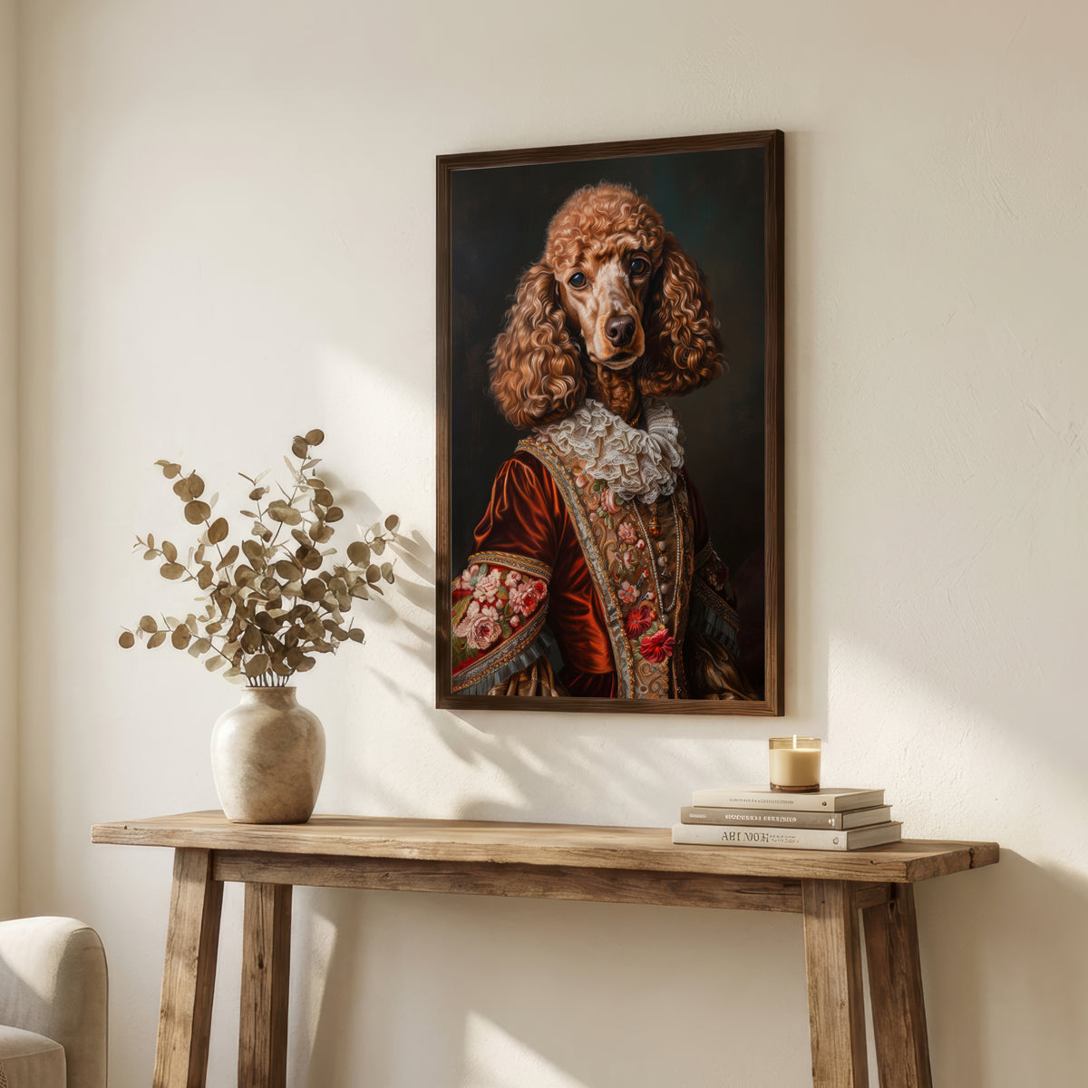 Baroque Poodle Portrait Art Print