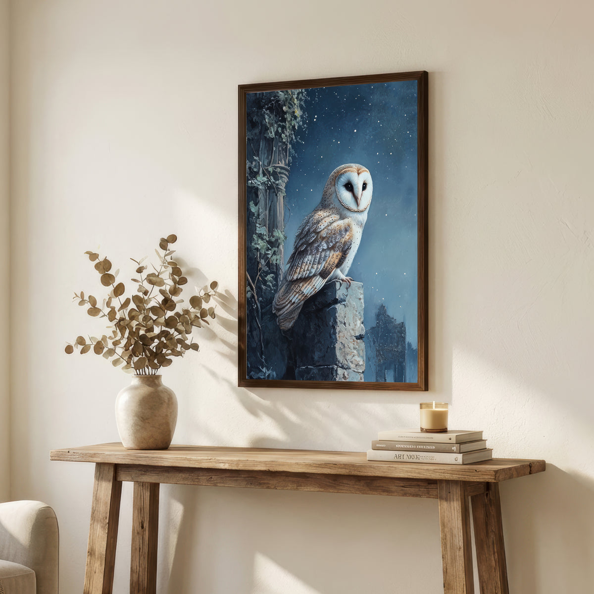 Barn Owl Gothic Art Print