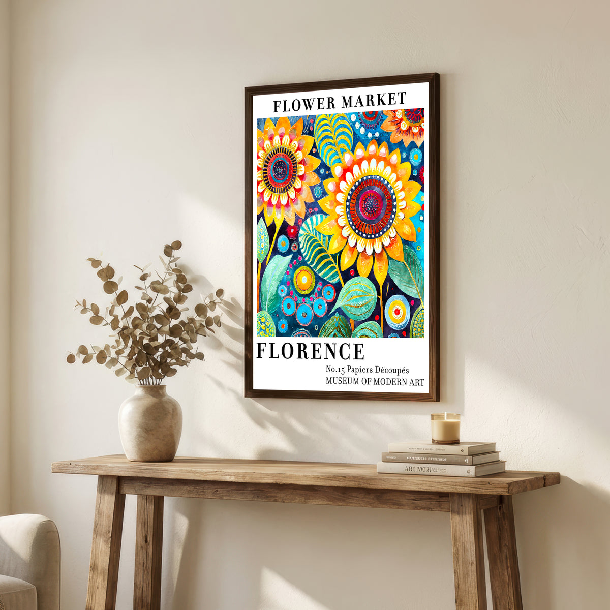 Florence Flower Market Art Print