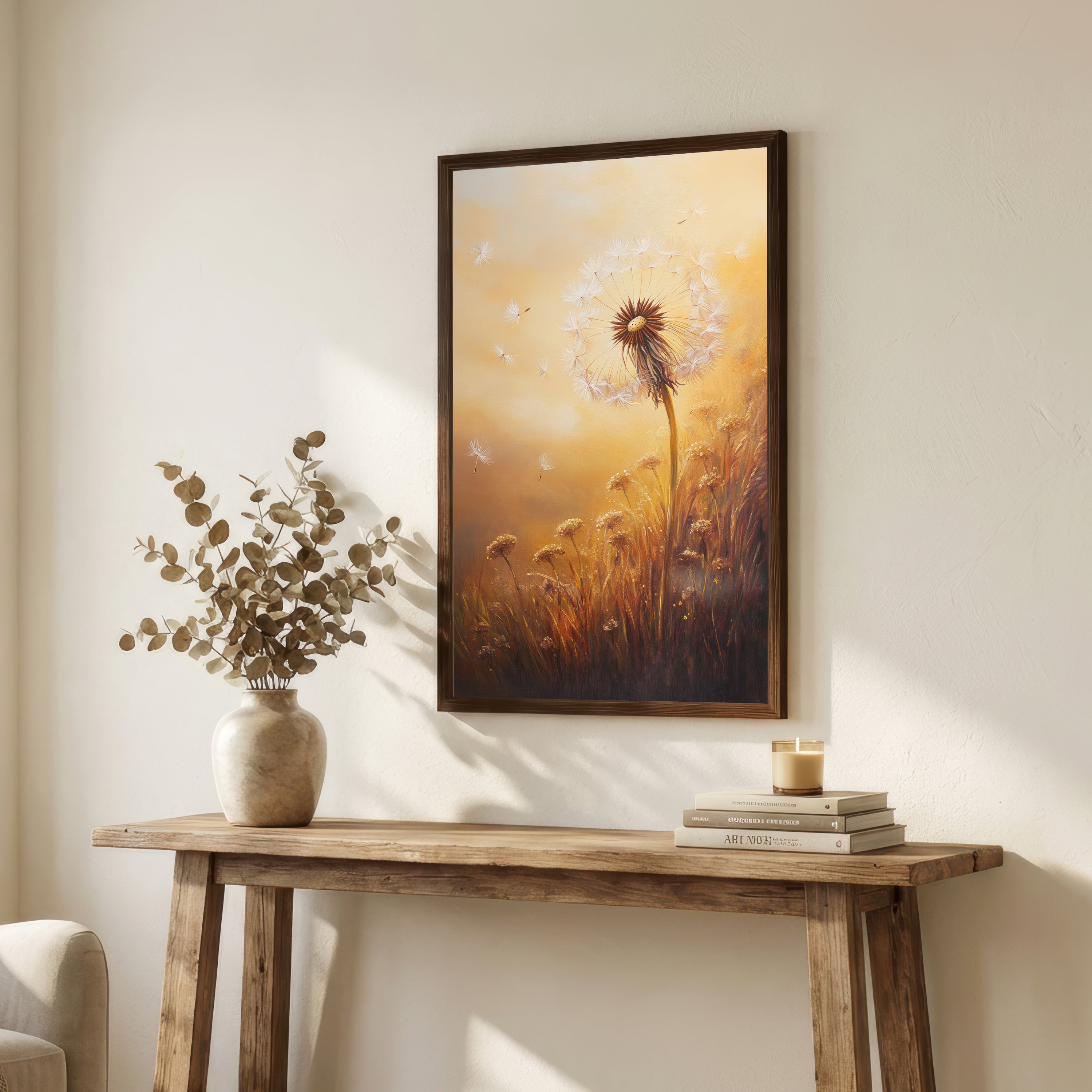 Golden Dandelion Meadow Art Print