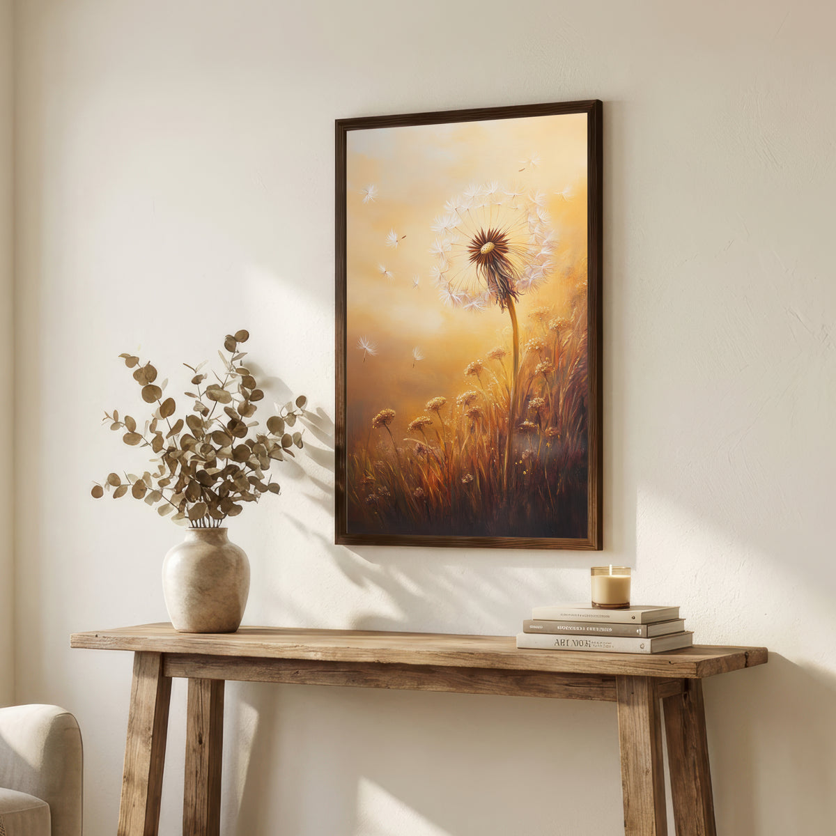 Golden Dandelion Meadow Art Print
