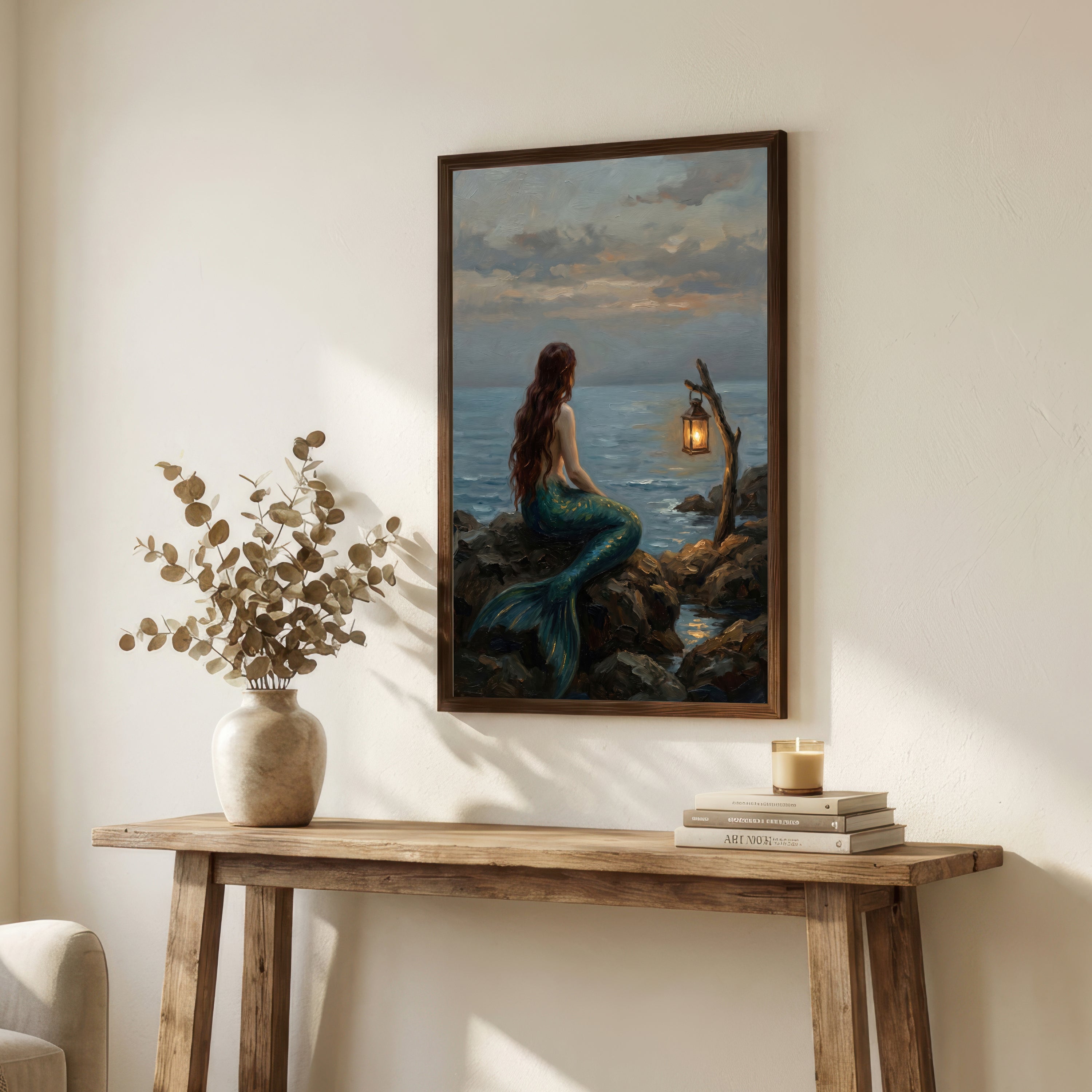 Mermaid by the Sea Art Print