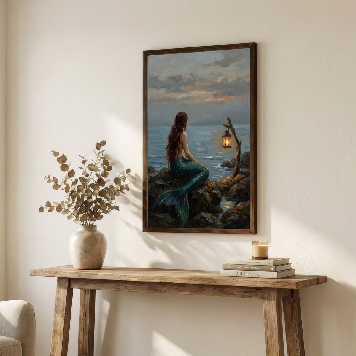 Mermaid by the Sea Art Print