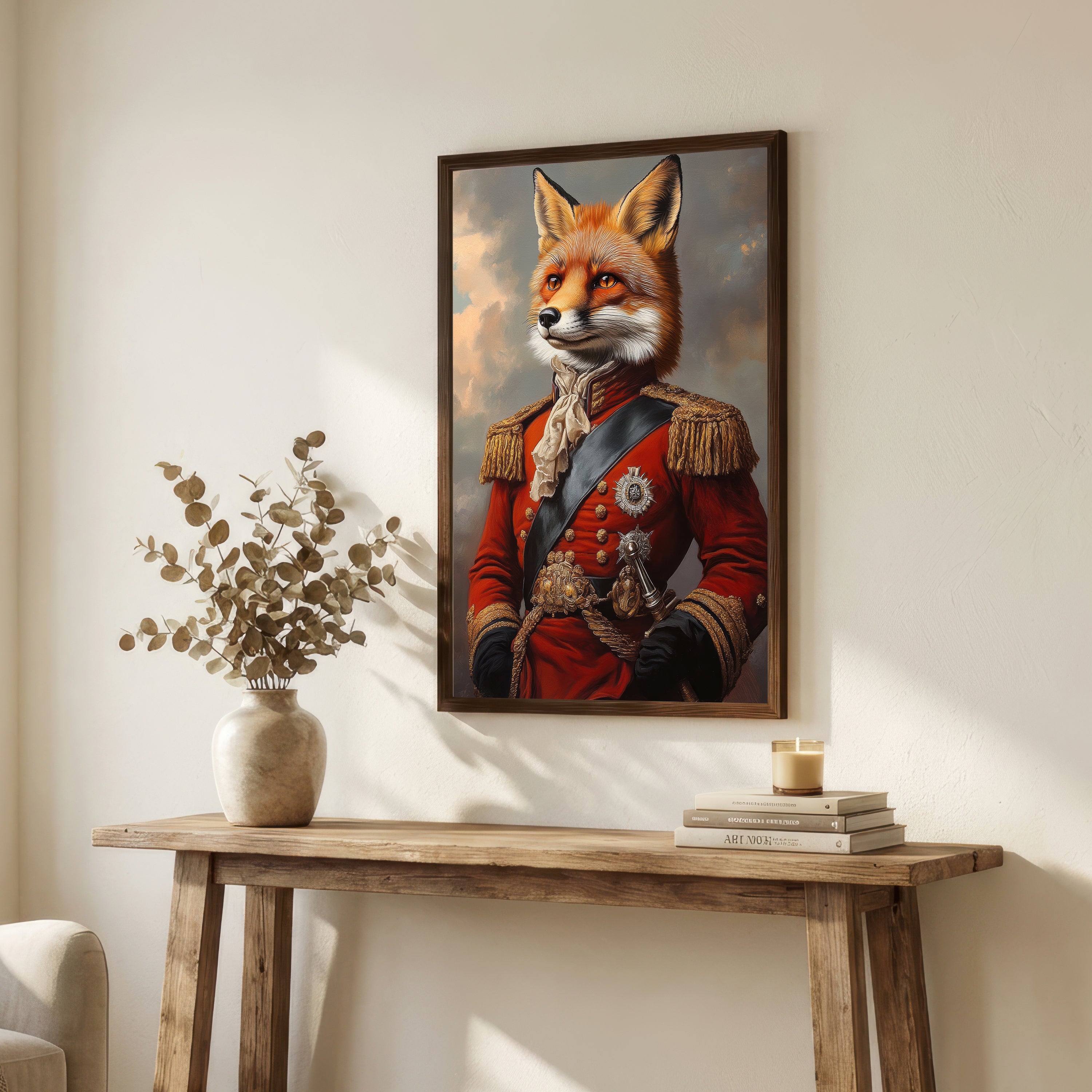 Dapper Fox Military Art Print